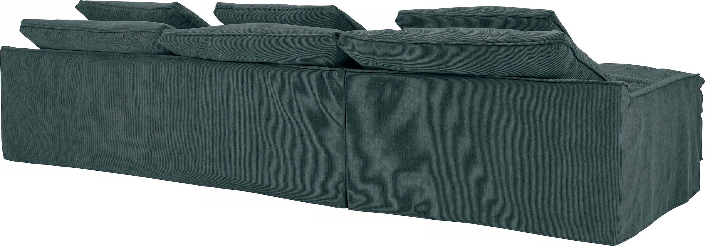 furninova Big-Sofa »Sake, Kuschel-Megasofa, Relaxsofa, leger und sehr bequem, viel Platz«, mit 6 Rückenkissen, abnehmbarer Hussenbezug, L-Form