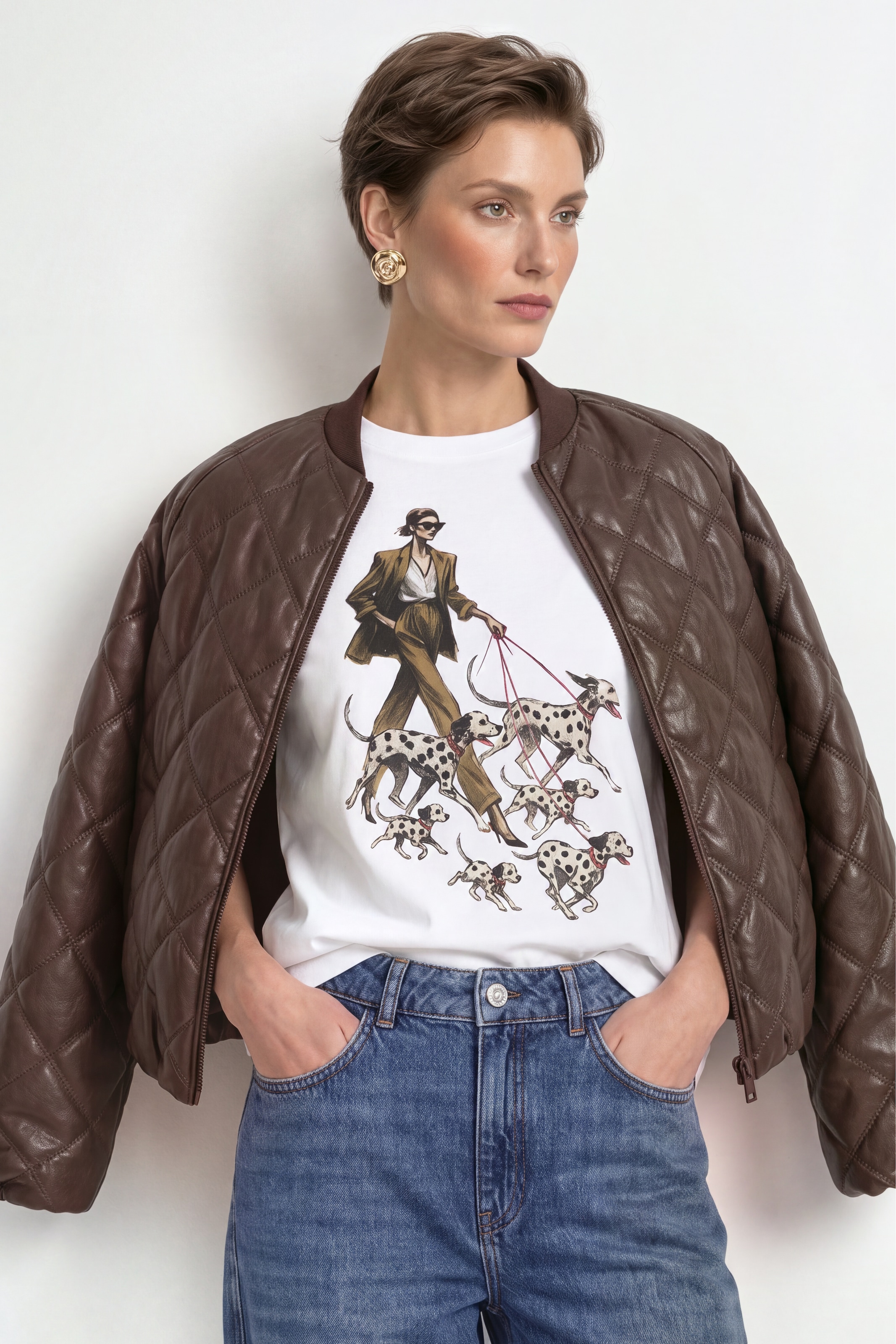 RICHROYAL T-Shirt mit auffälligem Print