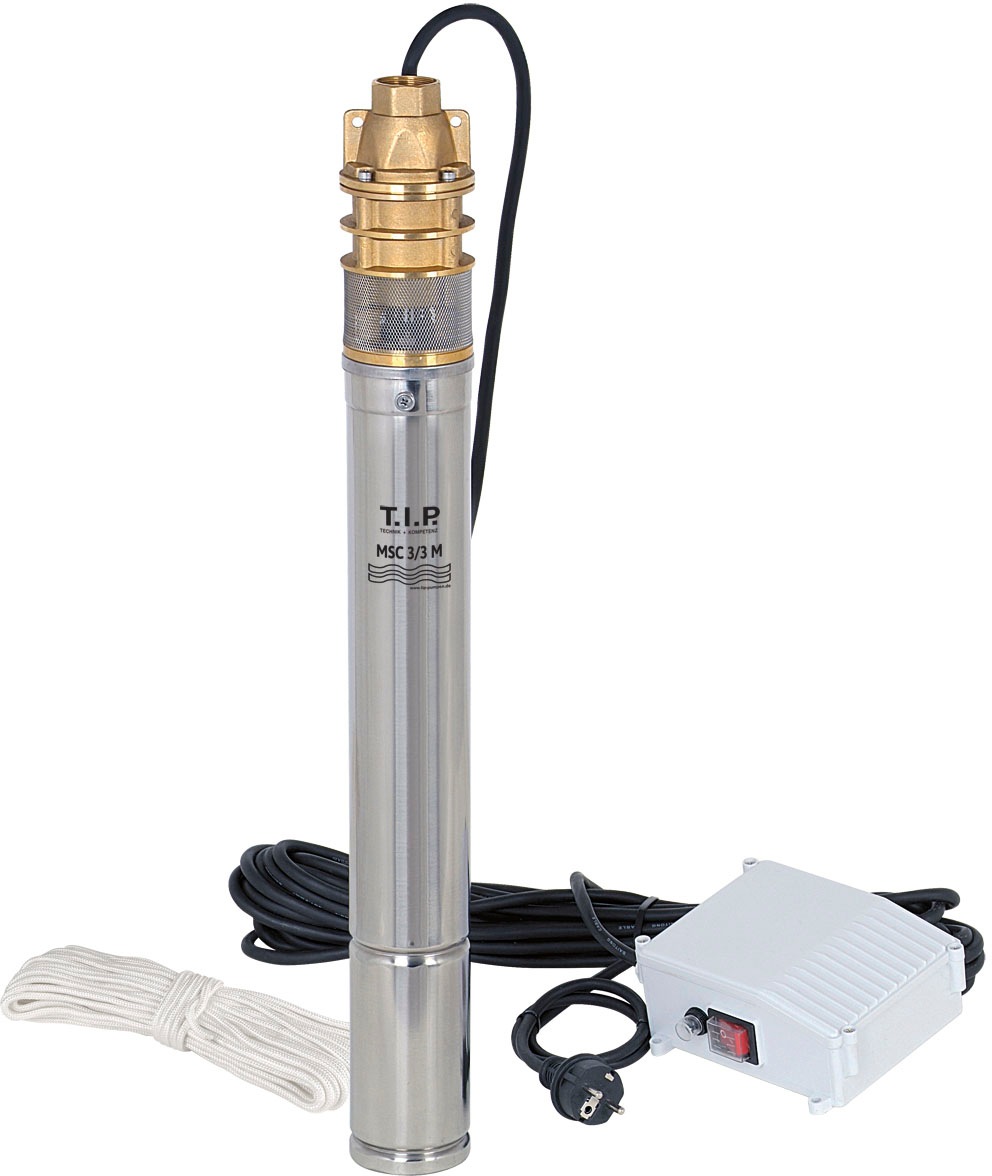 Tip Tiefbrunnenpumpe »MSC 3/3 M« in schwarz