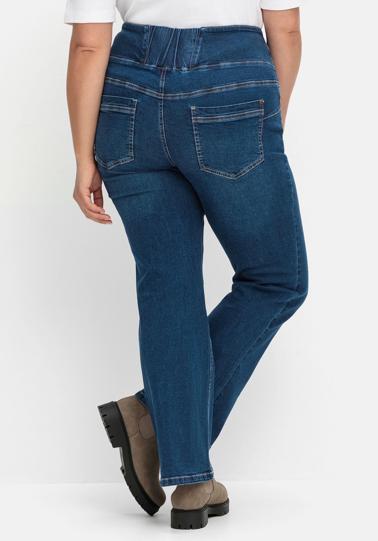 Sheego Stretch-Jeans »Bootcut-Jeans mit hohem Bund mit hohem Bund, im Curvy-Schnitt ANNE«