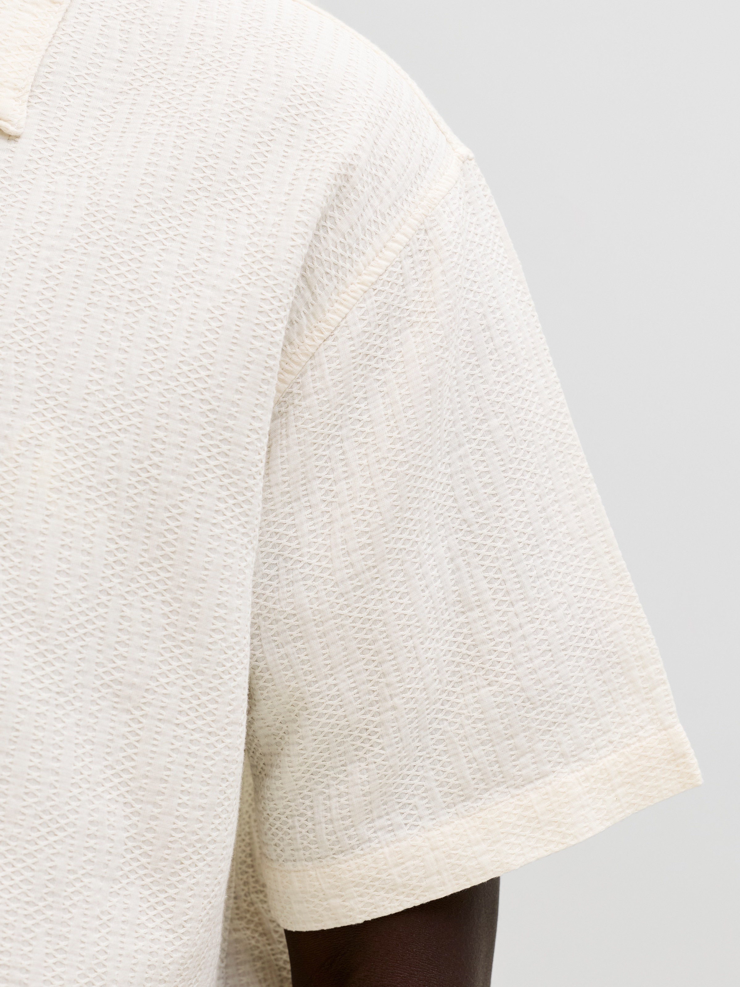 Jack & Jones Kurzarmhemd »JORMONTAUK WAVY TEXTURE SHIRT SS SN« Baumwolle, relaxed fit