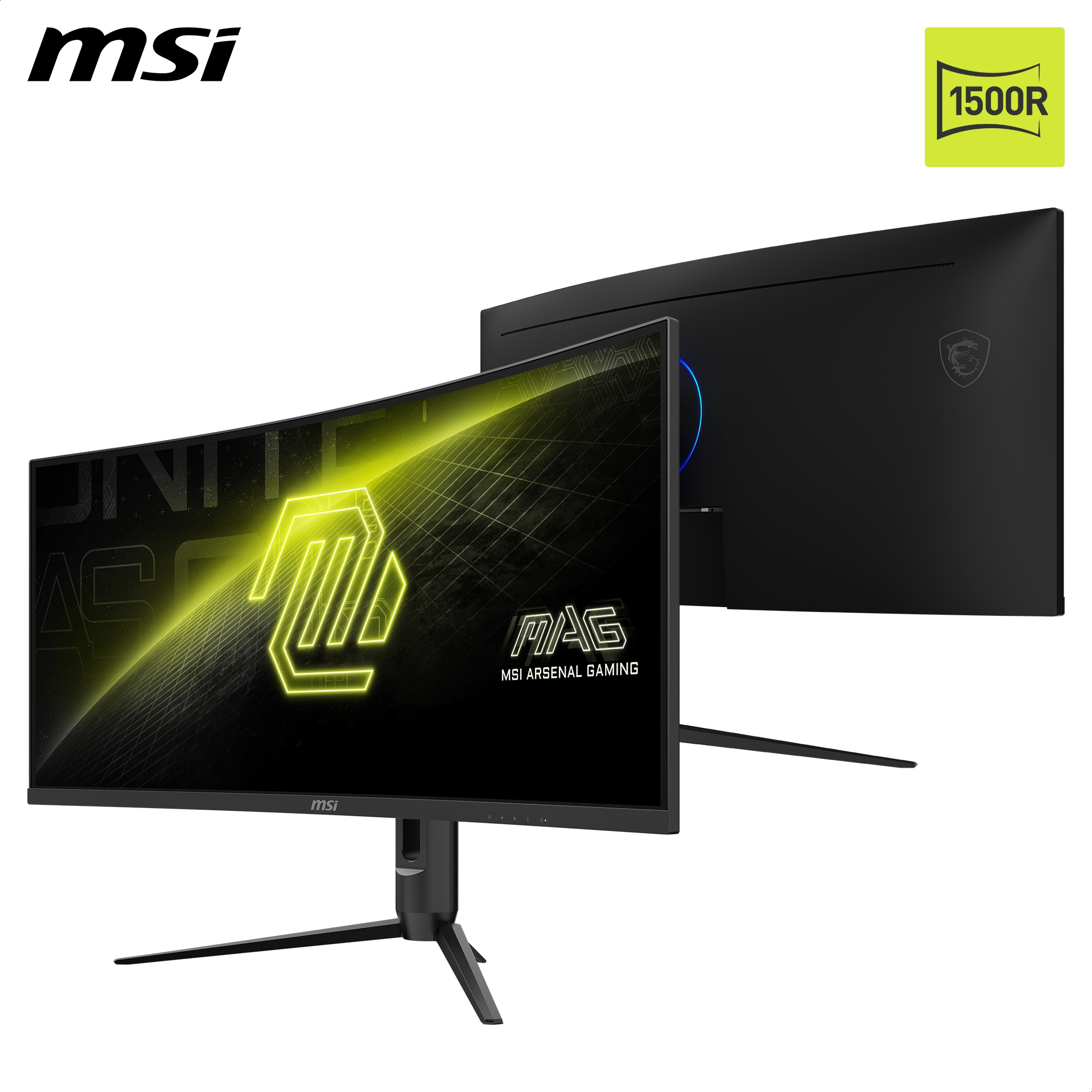 MSI Curved-Gaming-Monitor »MAG 342CQR E2«, 86 cm/34 Zoll, 3440 x 1440 px, UWQHD, 1 ms Reaktionszeit, 180 Hz, 3 Jahre Herstellergarantie, höhenverstellbar