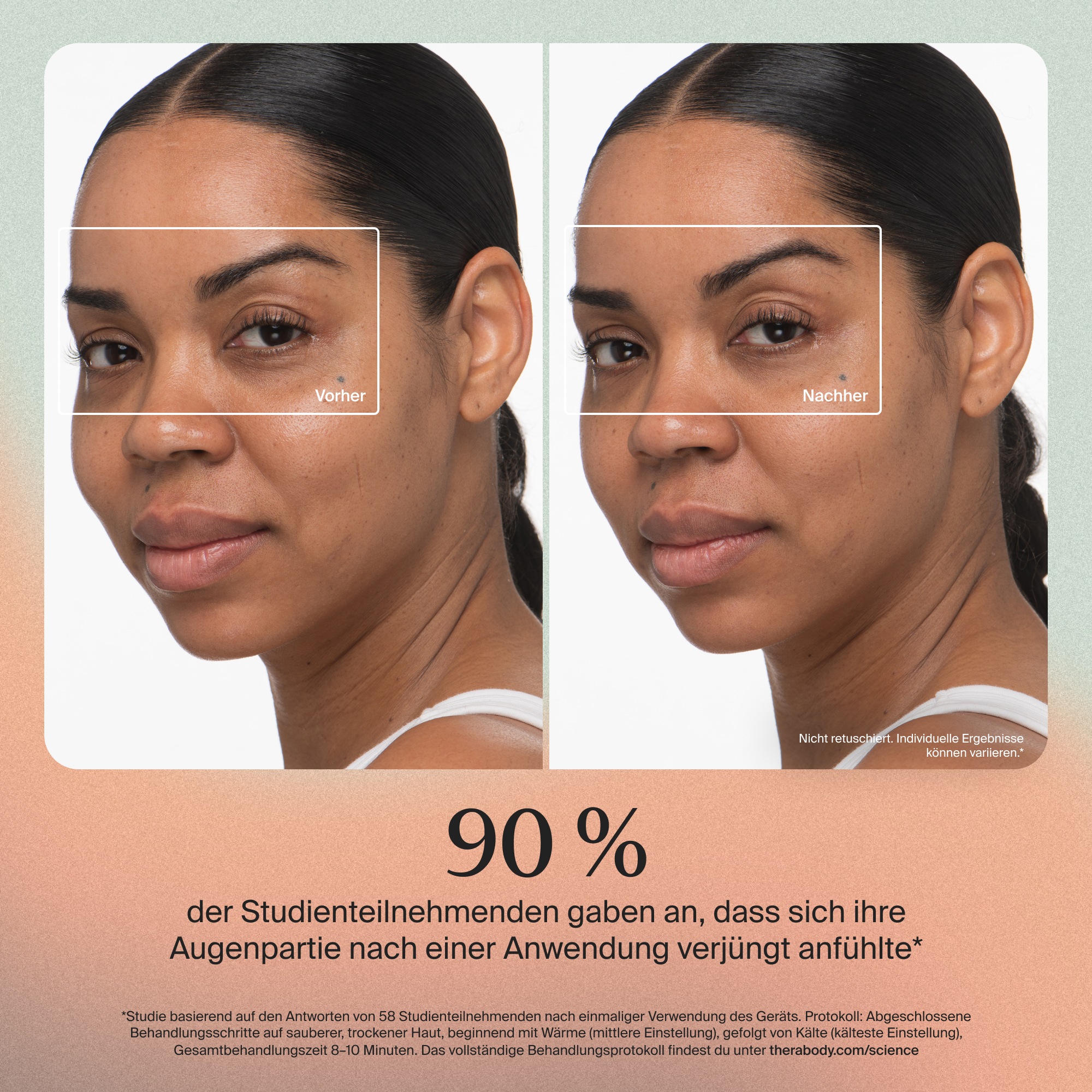 Therabody Anti-Aging-Gerät »Theraface Depuffing Wand Kälte- und Wärmebehandlungen für das Gesicht«, Verbessert die Strahlkraft, reduziert Augenringe und Schwellungen