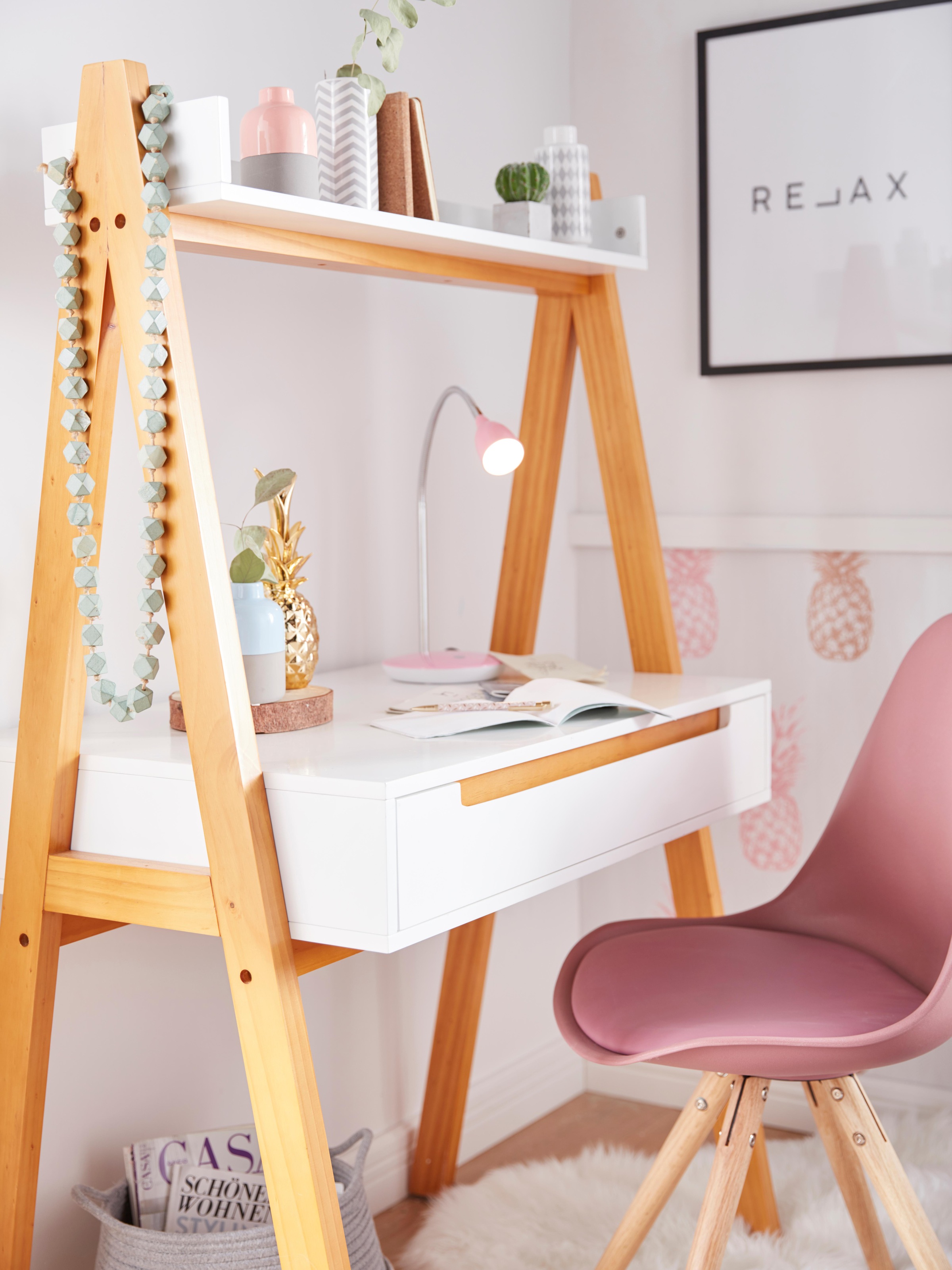 queence Bild »Relax« Humor | Motivationsbilder | Schriftzug | Schwarz-Weiß HD Premium Poster-Druck inkl. Holzrahmen