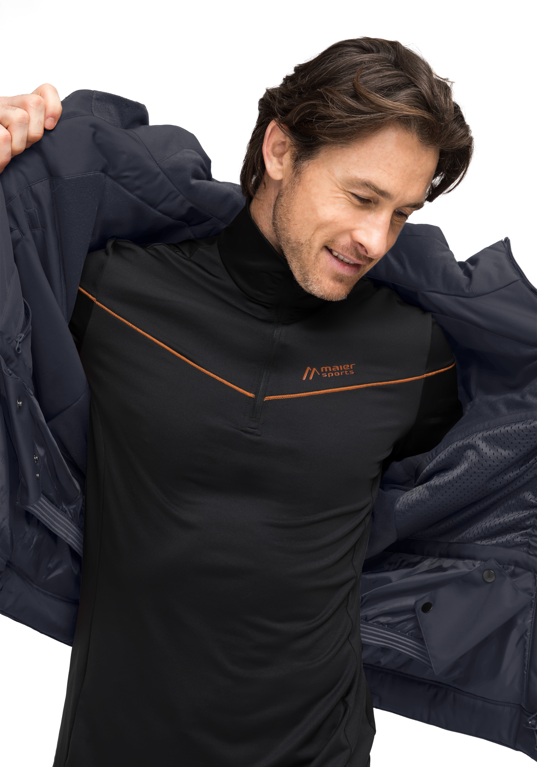 Maier Sports Langarmshirt »Nago 2.0«, kaufen bei Midlayer Bewegungsfreiheit viel online Warmer mit OTTO