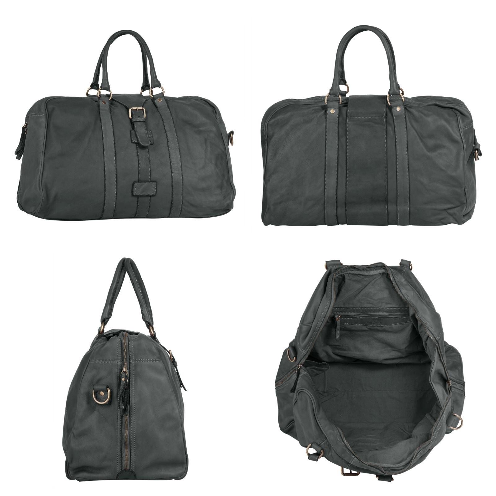 forty° Reisetasche, echt Leder, Made in Italy