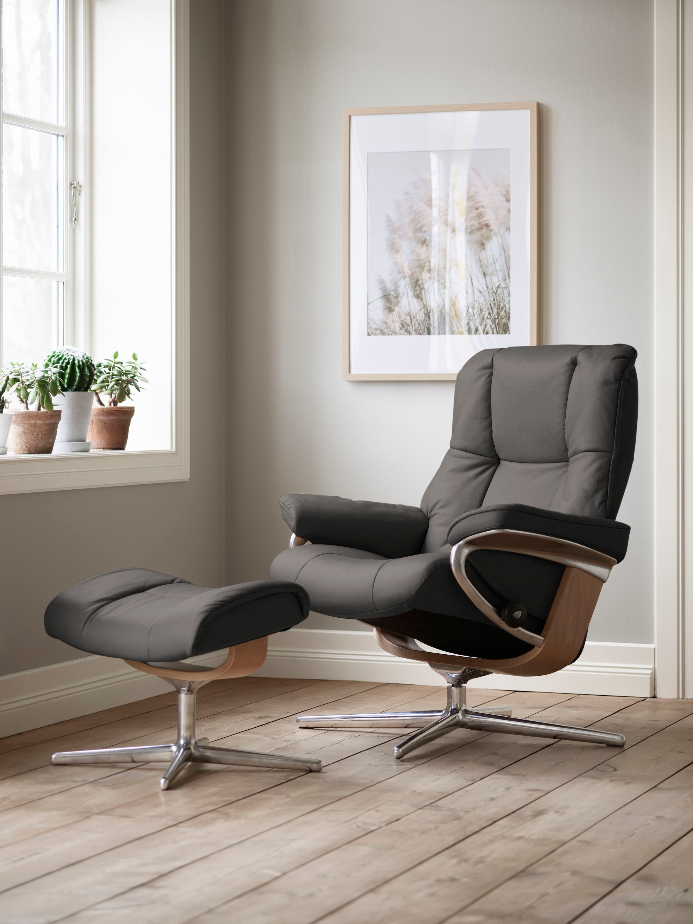 Stressless® Fußhocker »Mayfair«, mit Cross Base, Größe S, M & L, Holzakzent Eiche