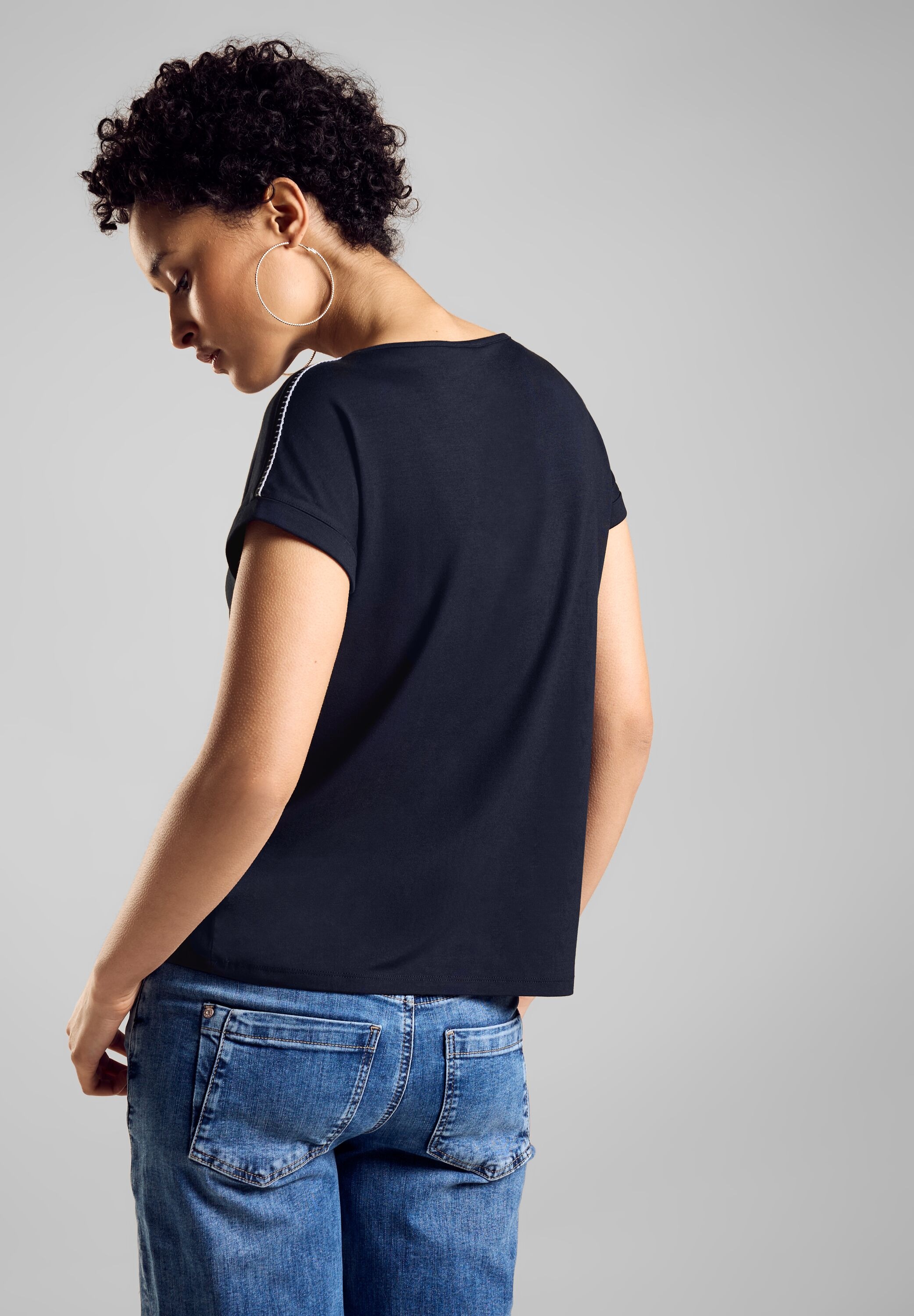 STREET ONE Shirttop, mit Paspelband