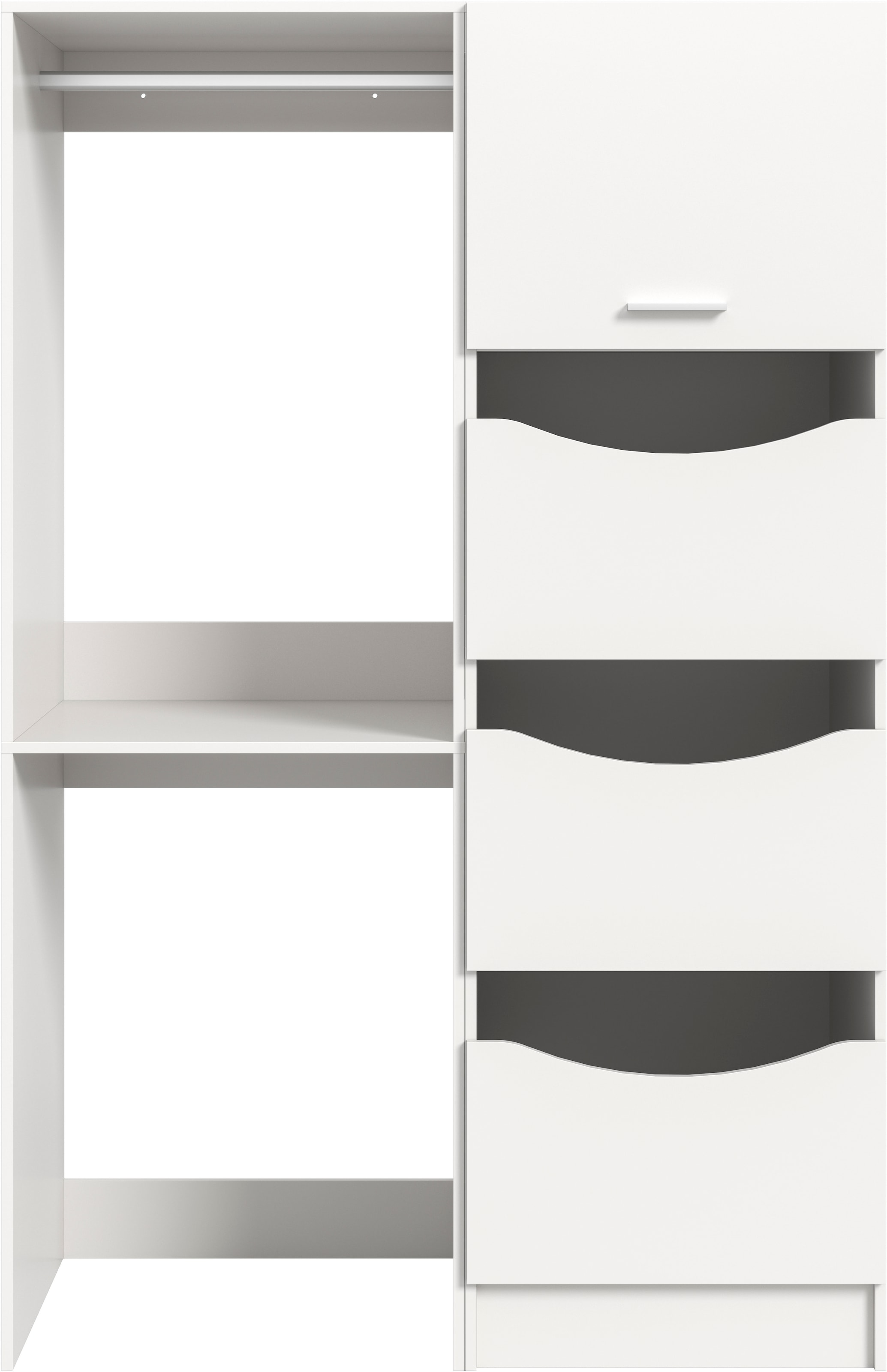 welltime Badmöbel-Set »FALAS, TOPSELLER!, 2-teilig, Hauswirtschaftsraum Set, Breite 126 cm« Set, bestehend aus: 1x Waschmaschinenumbauschrank & 1x Wäscheschrank, 2 Stk. tlg.