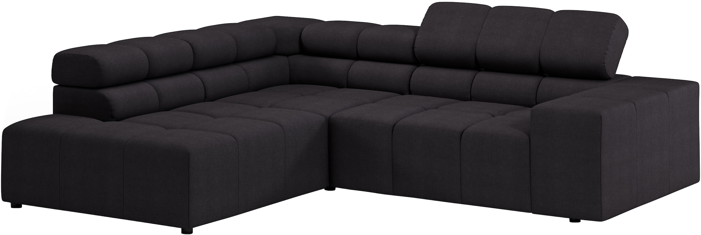 INOSIGN Ecksofa »Ancona, incl. Kopfteilverstellung + 3 Zierkissen, L-Form, bequem«, wahlweise motorische Sitztiefenverstellung, B/T(H: 249/215/70 cm
