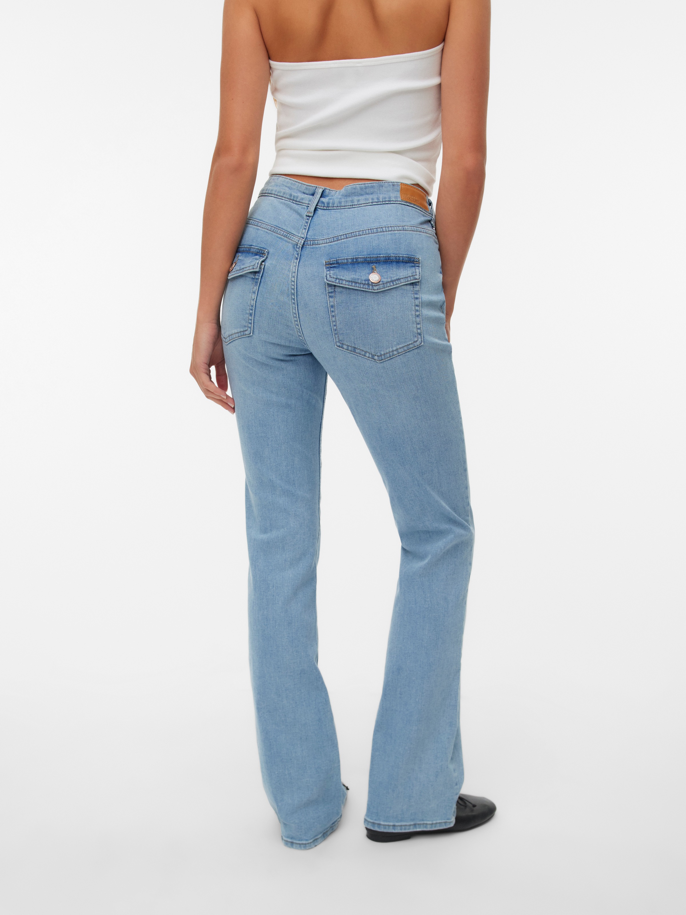 Vero Moda Bootcut-Jeans »VMFLASH MR FLARED POCKET JNS RA3043 NOOS«