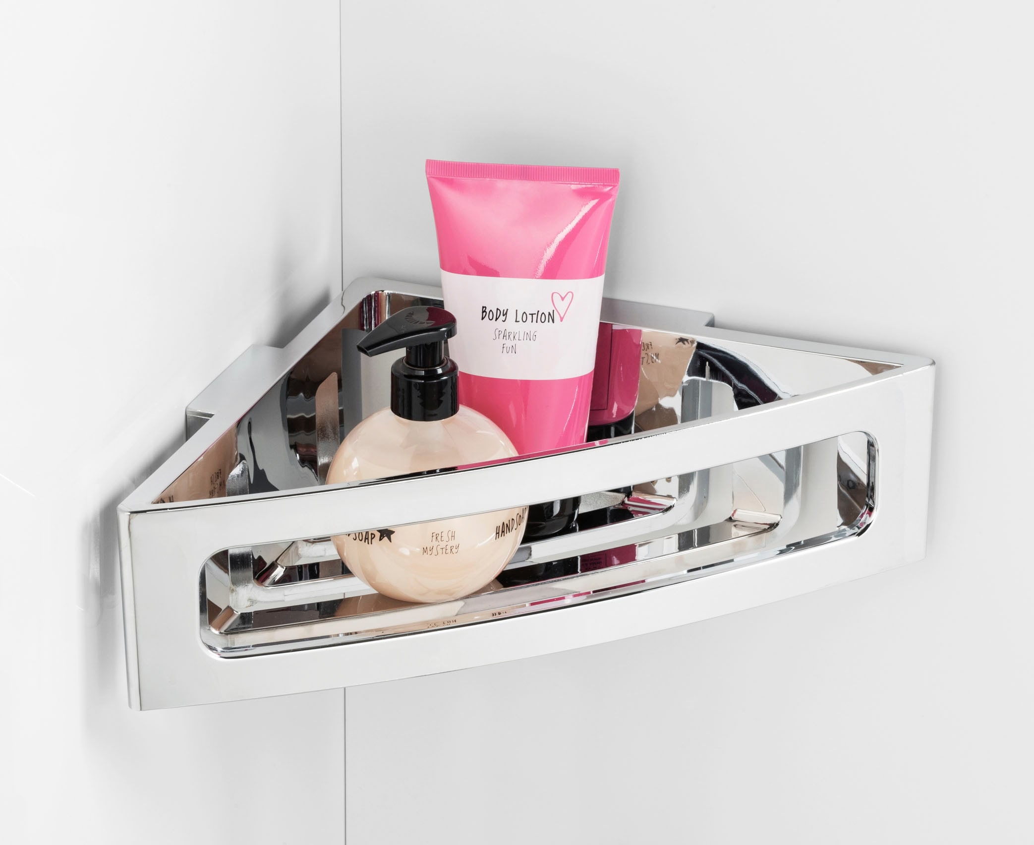 WENKO Badorganizer »Turbo-Loc® Eckablage Bralia«, Befestigen ohne Bohren