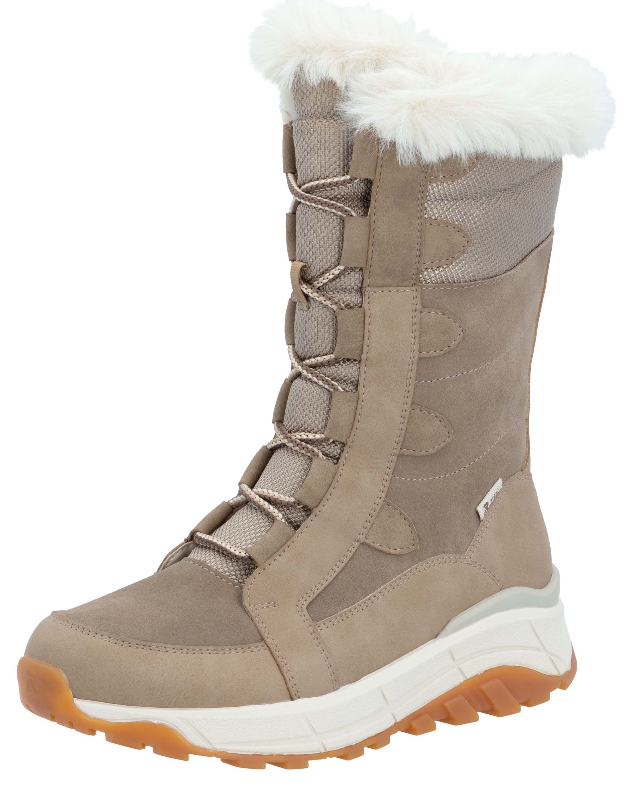 RIEKER Sport Winterboots  , Schneeboots, Winterboots mit Lammwollfutter, Fiber Grip Laufsohle