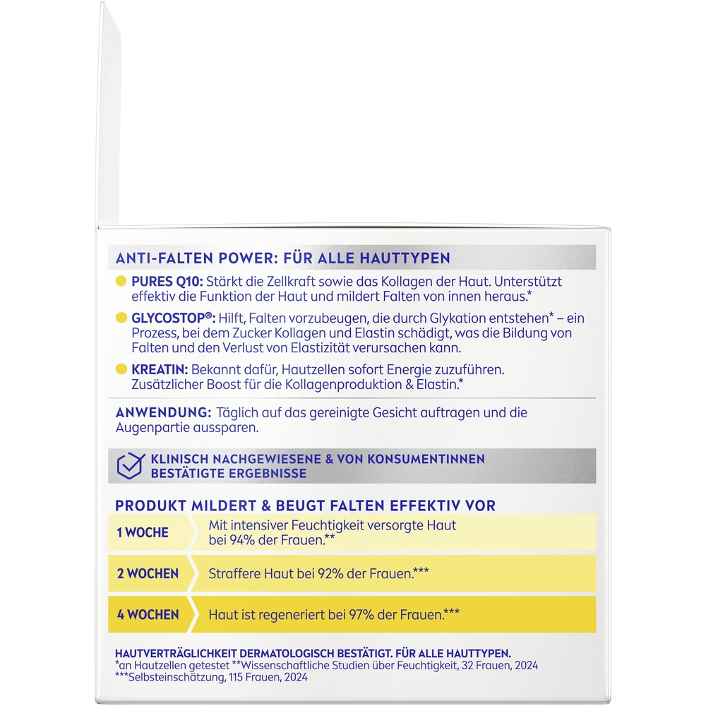 Nivea Tagescreme »Q10 ANTI-FALTEN EXTRA SCHÜTZENDE TAGESPFLEGE LSF 30« strafft, regeneriert und spendet Feuchtigkeit