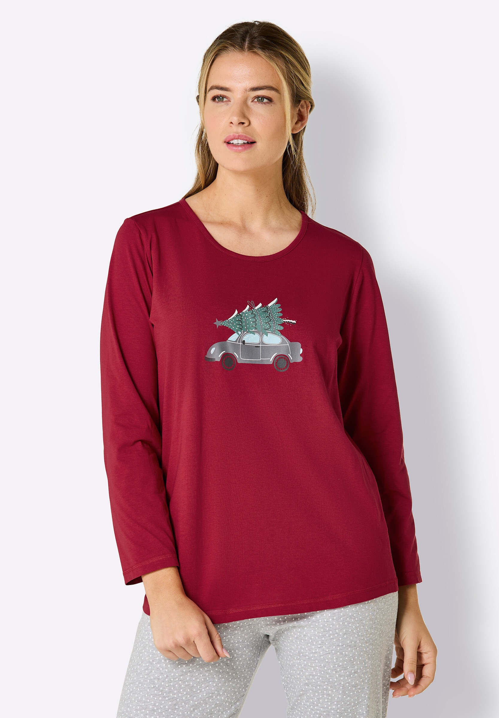comtessa Schlafanzug »Schlafanzug-Shirt Schlafanzugshirt mit Weihnachts-Motiv« 1 Stk.