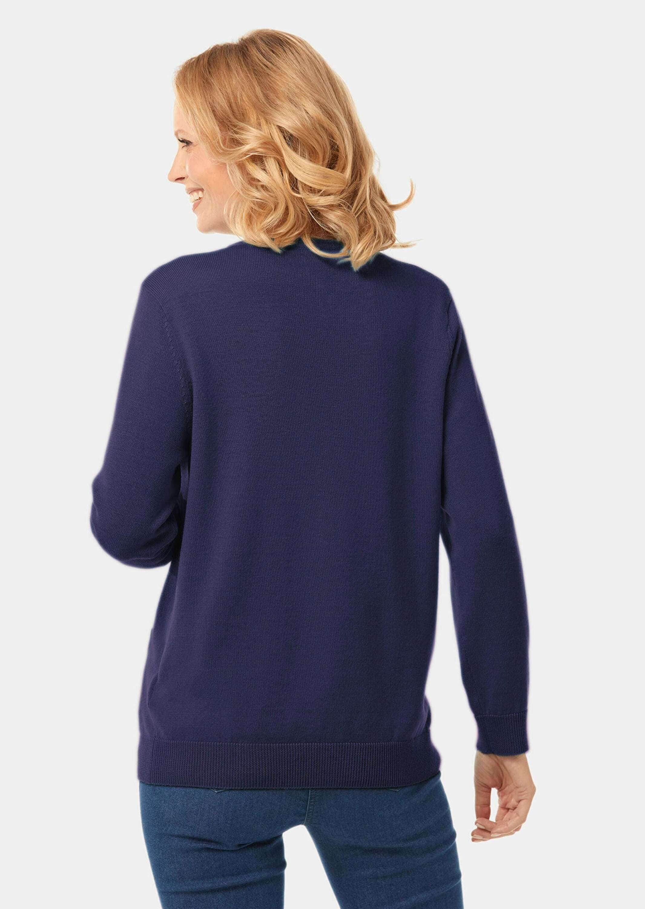 GOLDNER Strickpullover »Kurzgröße Strick-Twinset aus Merino-Schurwolle«
