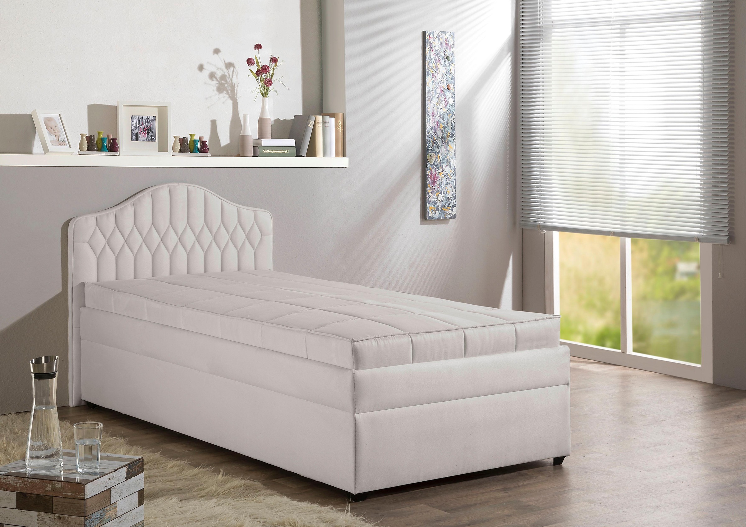 Maintal Polsterbett in grau, Größe Liegefläche B/L: 100 cm x 200 cm