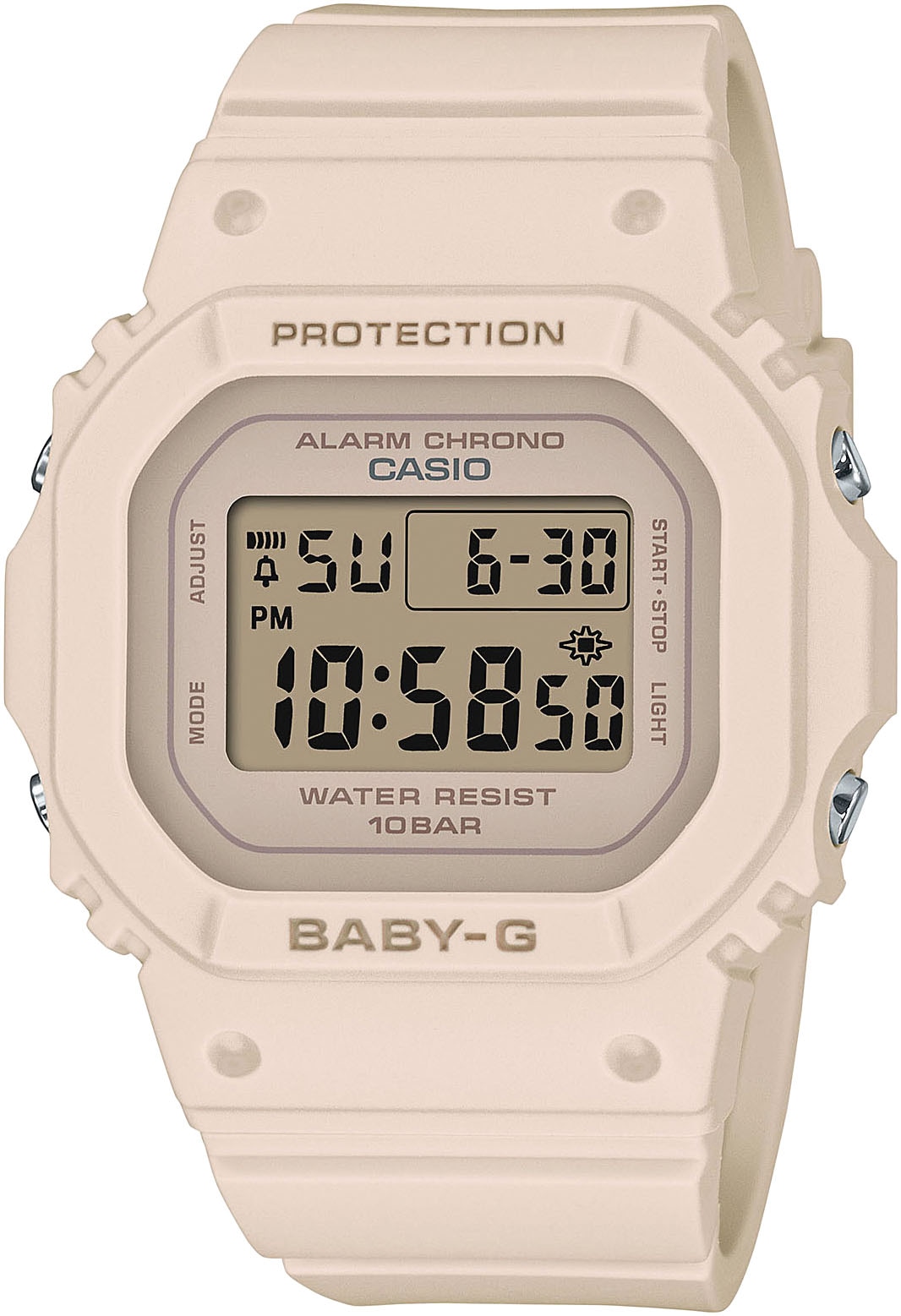 CASIO BABY-G Chronograph, Quarzuhr, Armbanduhr, Damenuhr, automatischer Kalender, digital, Timer