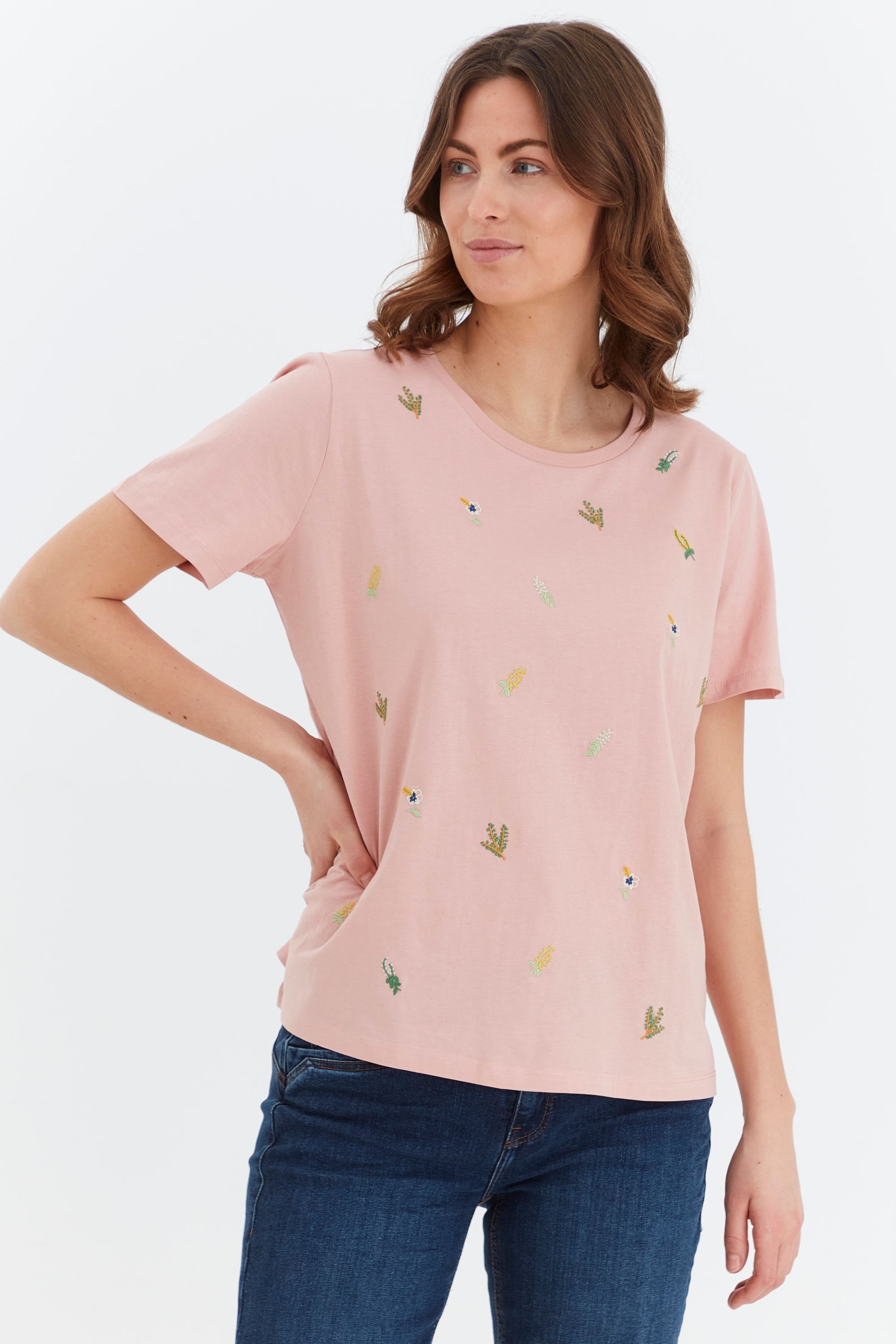 fransa T-Shirt »T-Shirt FRFxtembroidery«