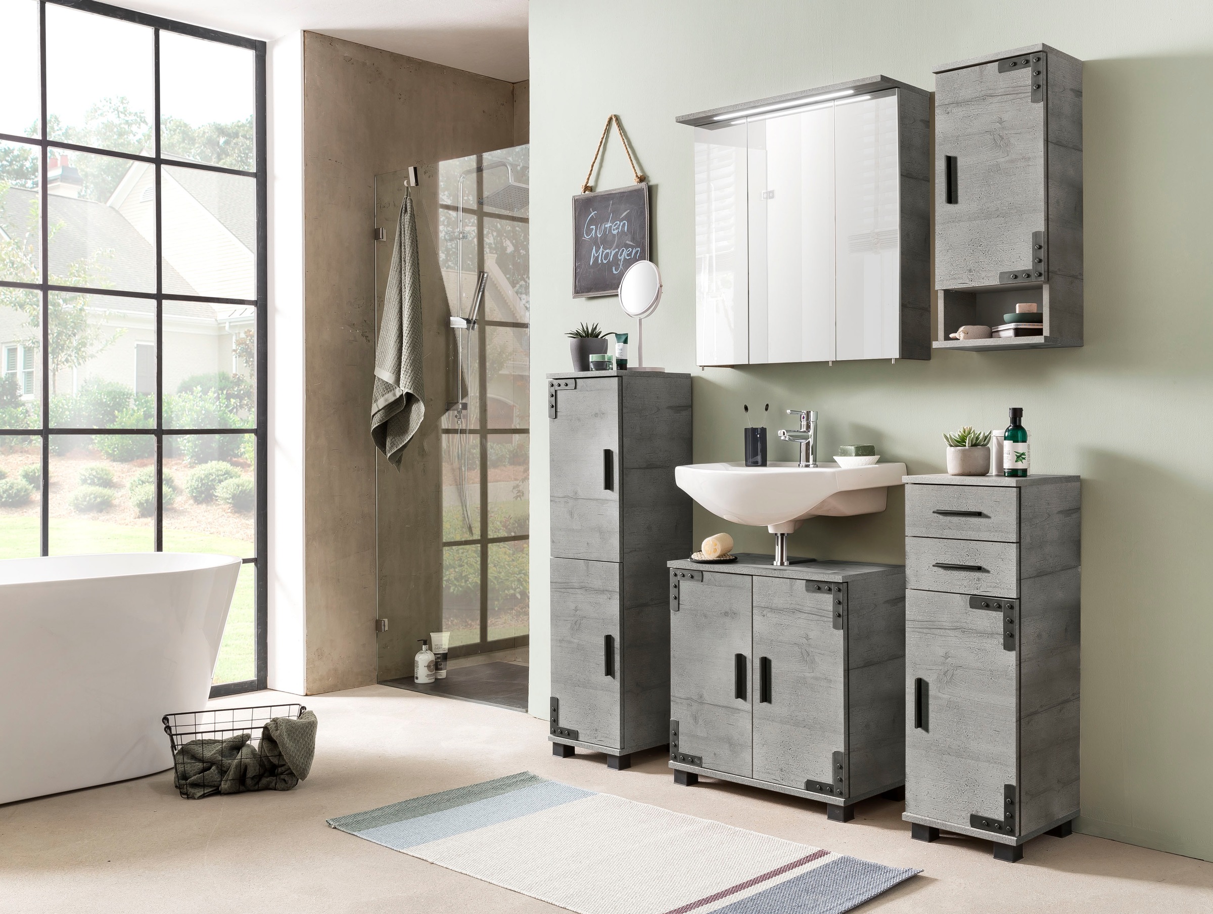 Schildmeyer Spiegelschrank »Profil 16, Spiegelschrank, Made in Germany, B: 70 cm« Solide Verarbeitung - Dieses Produkt ist in Deutschland gefertigt