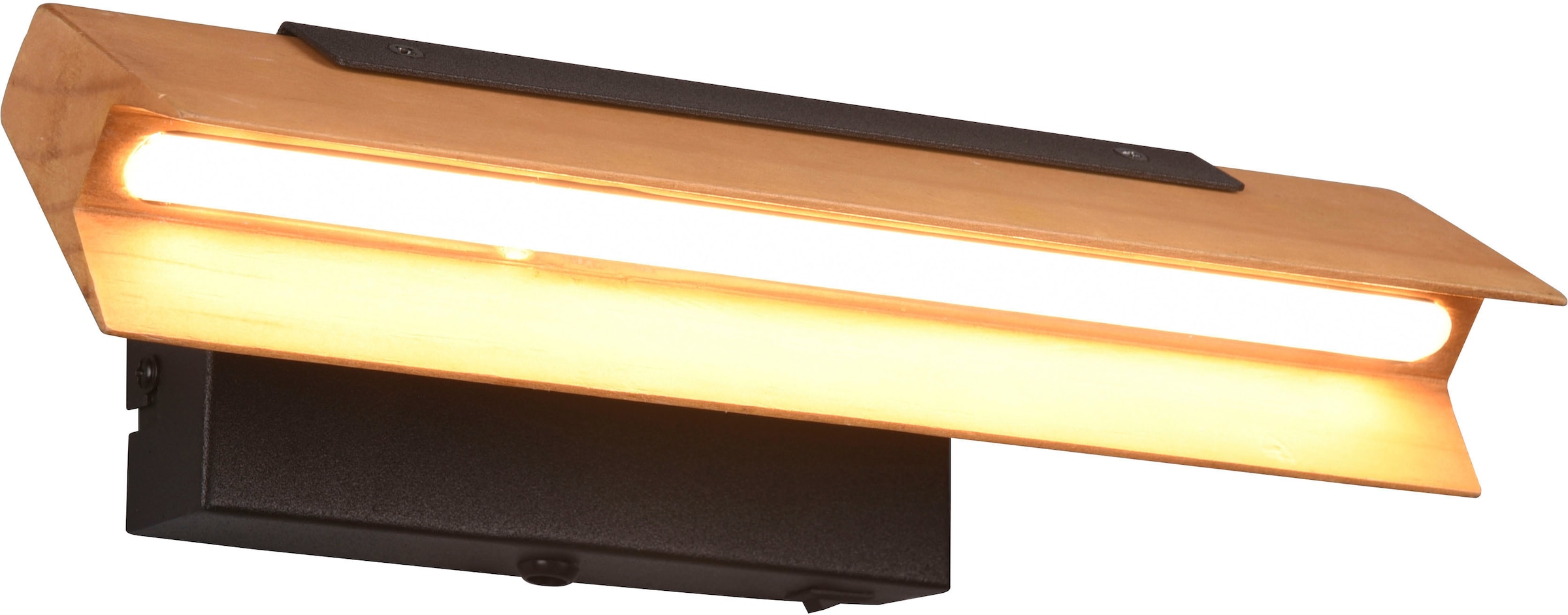schwenkbar, LED 1 warmweiß, Wandlampe Dimmstufen flammig-flammig, bestellen »Kerala«, Leuchten Holzschirm TRIO bei Wandleuchte OTTO 1100 3 LED Lumen
