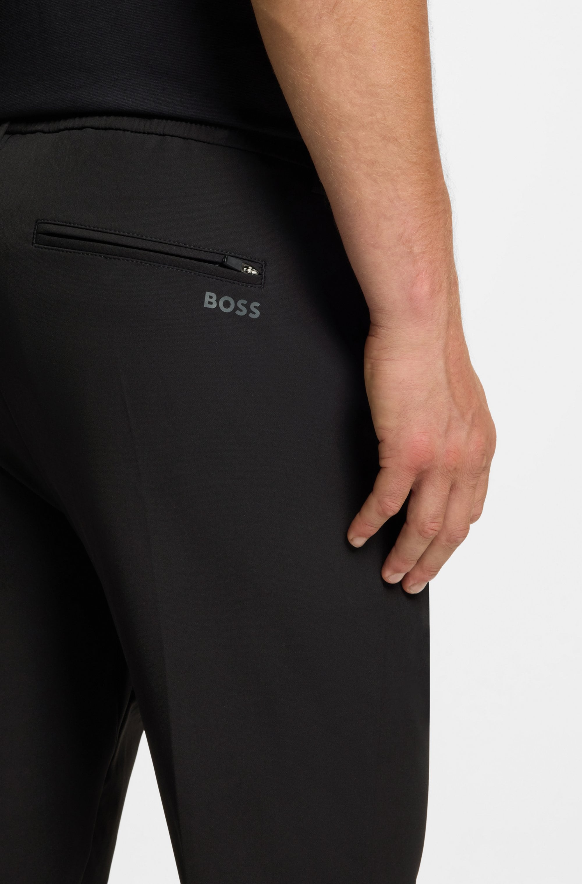 BOSS GREEN Webhose »T Convert«, Elastischer Taillenbund und Kordelzug, Gürtelschlaufen Anzughose