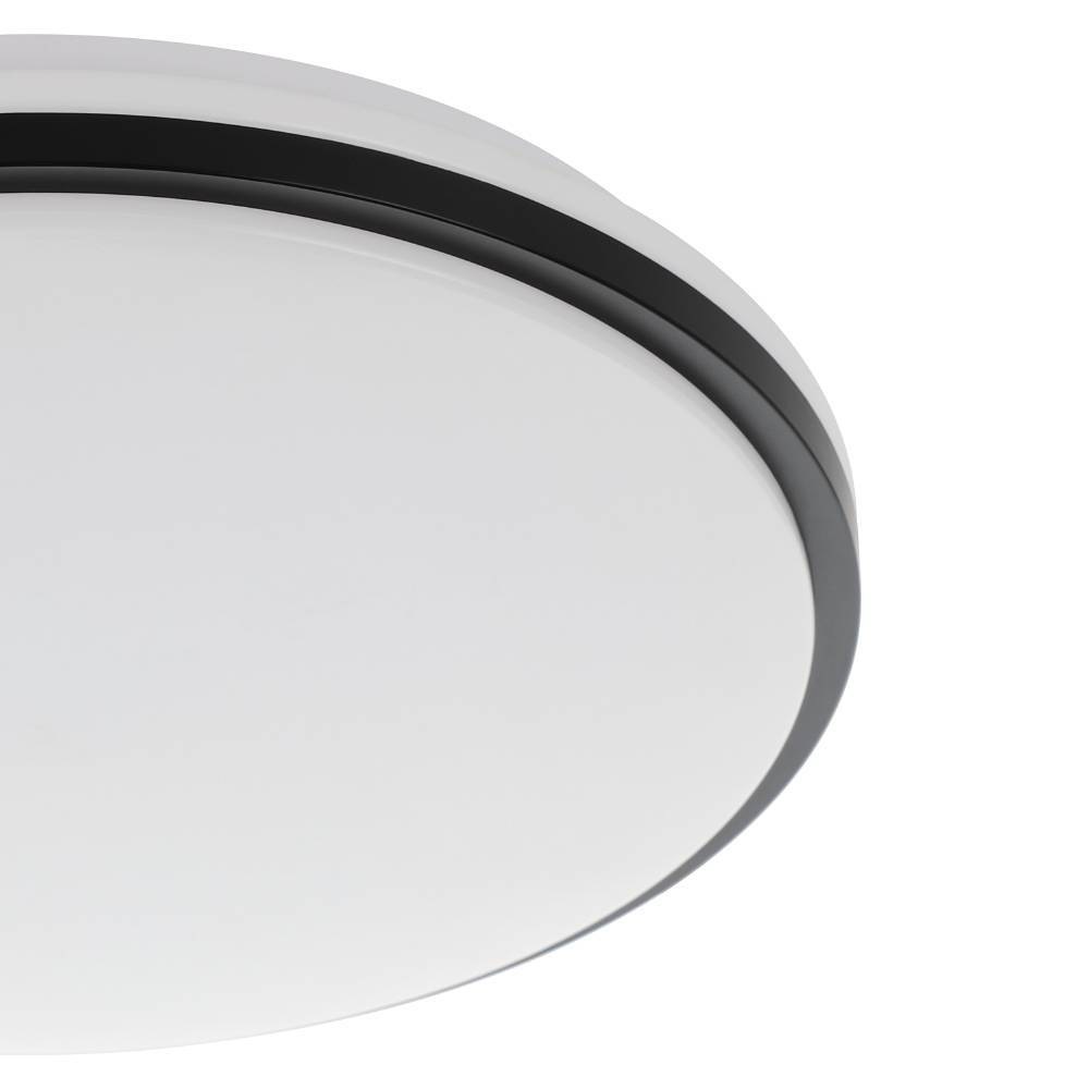 EGLO Deckenleuchte »PINETTO Deckenlampe, Wandlampe, weiß, chrom, Badezimmerlampe, IP44«, Leuchtmittel LED-Modul | LED fest integriert, Bürolampe, Küche Büro Badezimmer, Flur, minimalistisch, 34x34x6,5cm