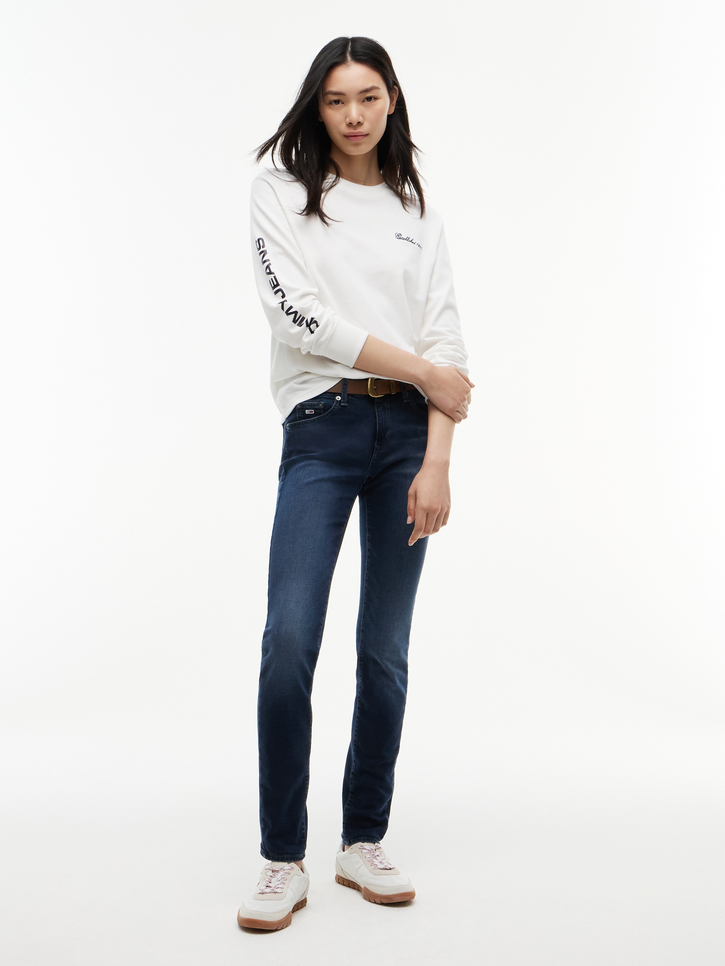 Tommy Jeans Skinny-fit-Jeans »LW SKN CH12« mit Logo-Badge, Logstickerei