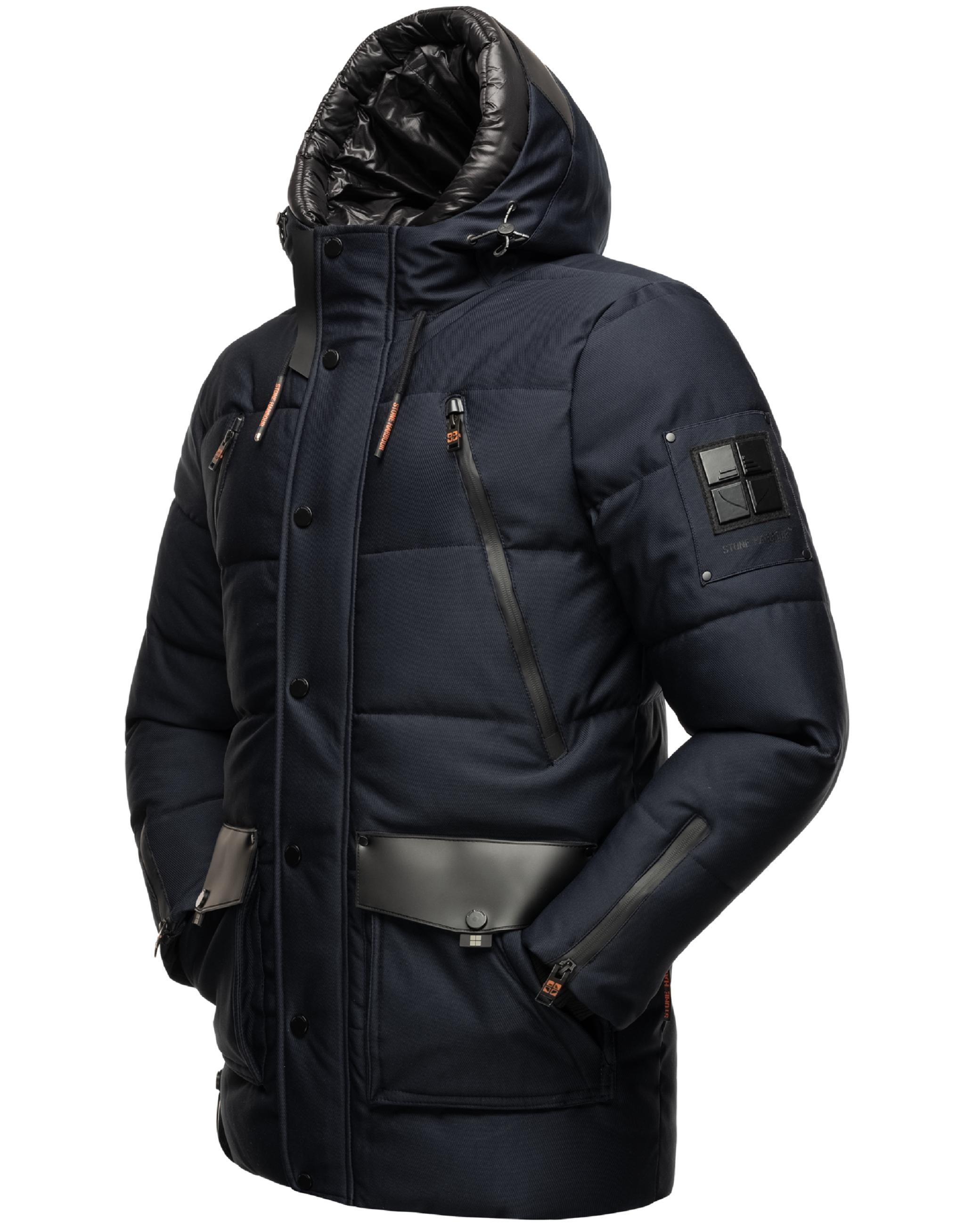 Stone Harbour Wintermantel »Winterjacke Mitjaa«, Warm gefütterter Herren Wintermantel mit doppelter Kapuze