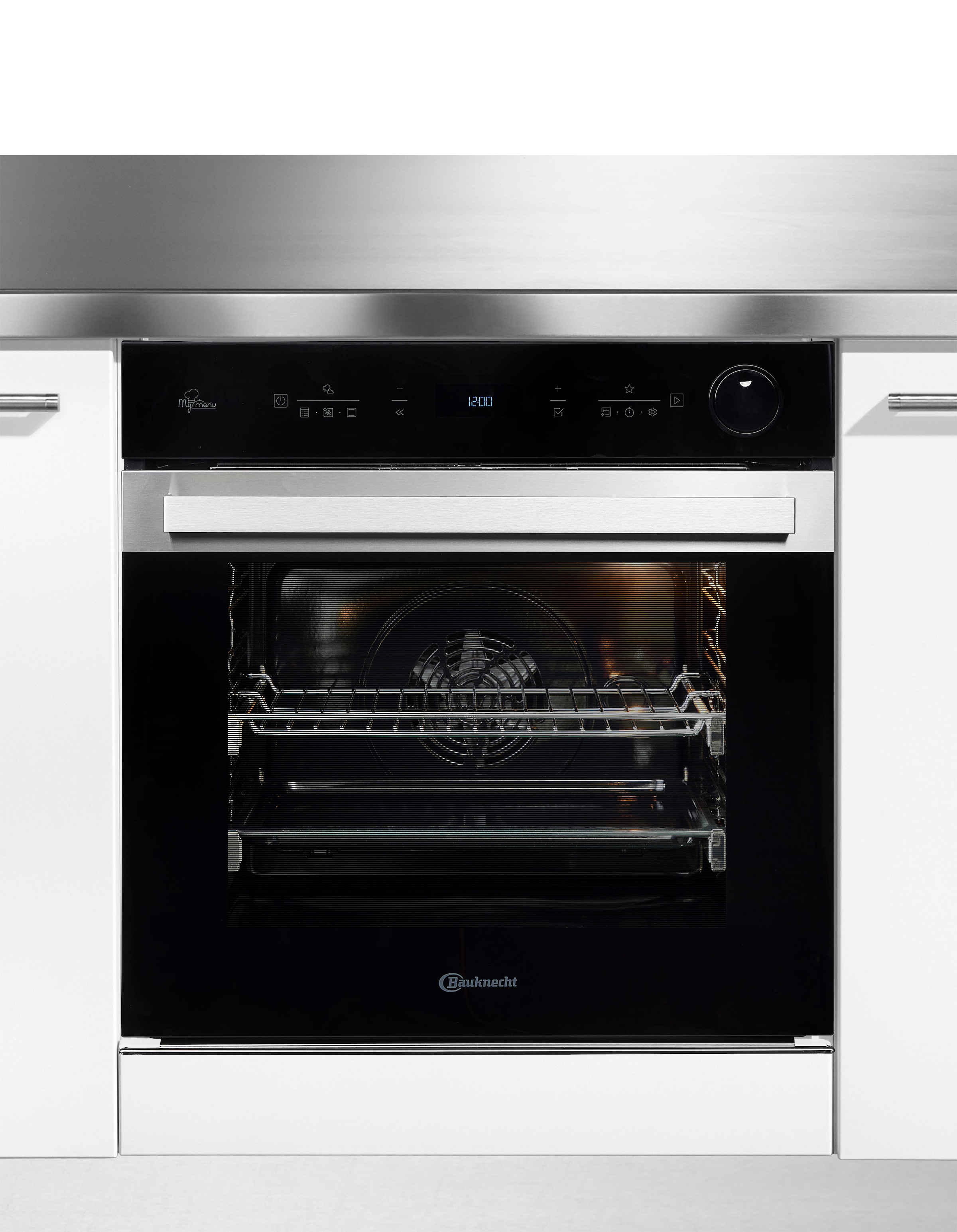 BAUKNECHT Einbaubackofen  »BIK5S DP8F2 ES«, mit 2-fach-Teleskopauszug, Pyrolyse & Hydrolyse, AirFry-Funktion