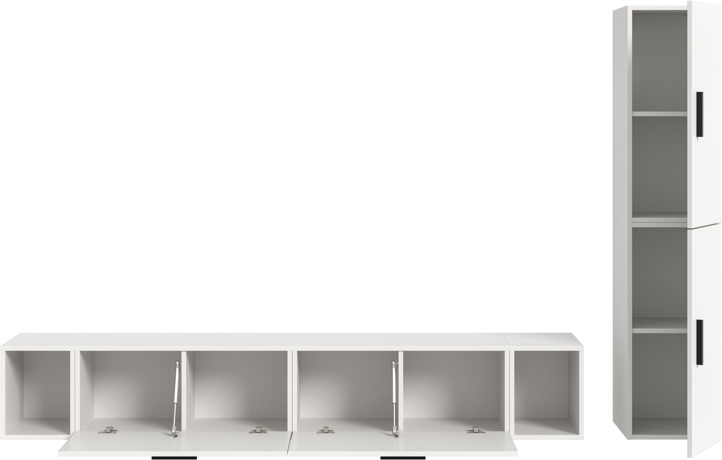 Home affaire Schrank-Set »ENESTE, 6-teilig, in verschiedenen Farben, individuell kombinierbar« verschiedenste Kombinationmöglichkeiten, stehend oder hängend, 2 Stk. tlg.
