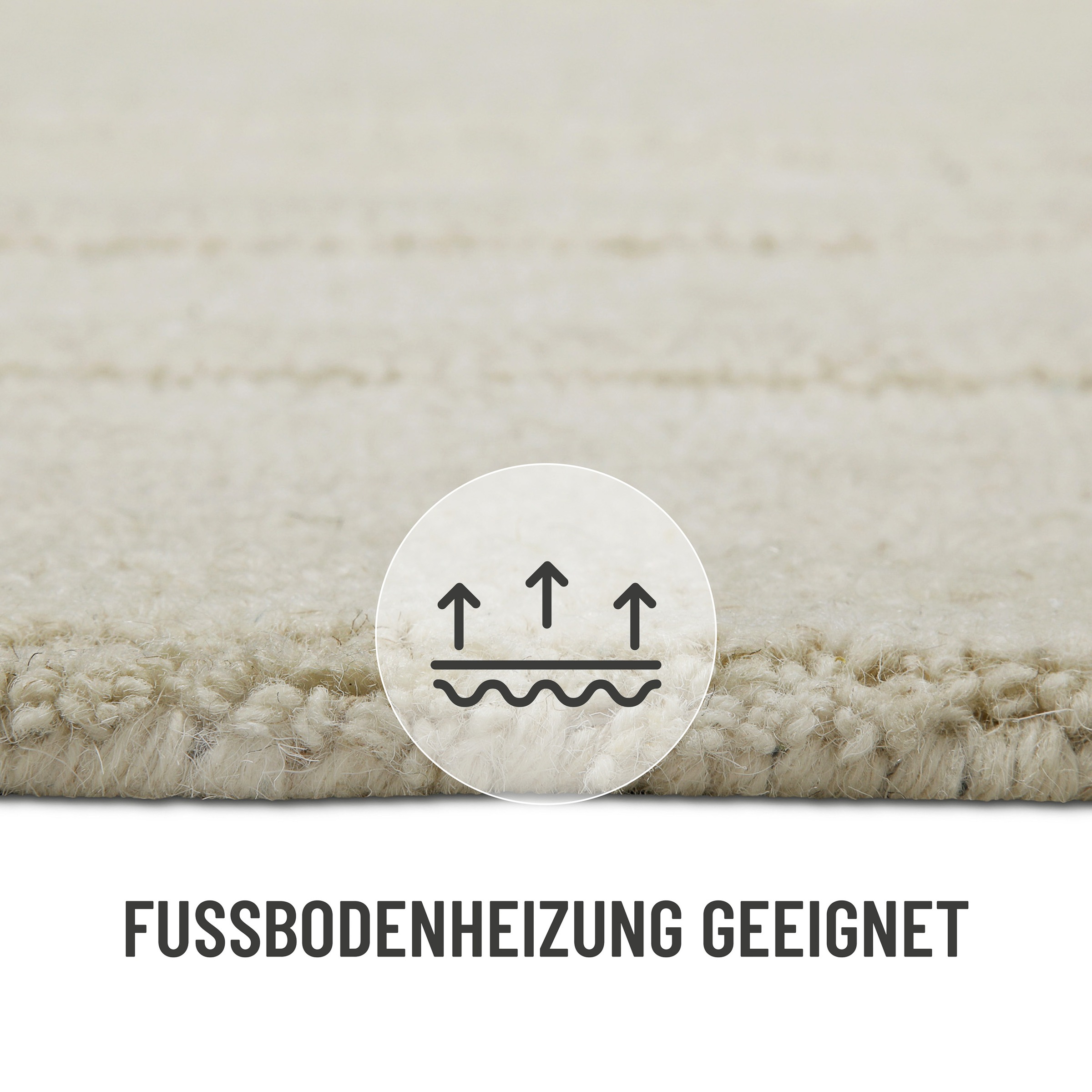 Wecon home Wollteppich »Hamptons TWENTY«, rechteckig, 15 mm Höhe, Läufer, Schurwolle, Kurzflor, Wohn- & Schlafzimmer, elegant, Streifen