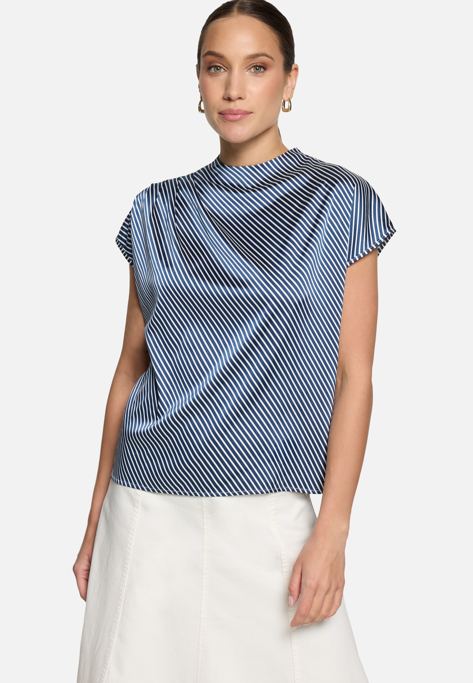 Zero Satinbluse »Satin-Bluse mit Kragen«
