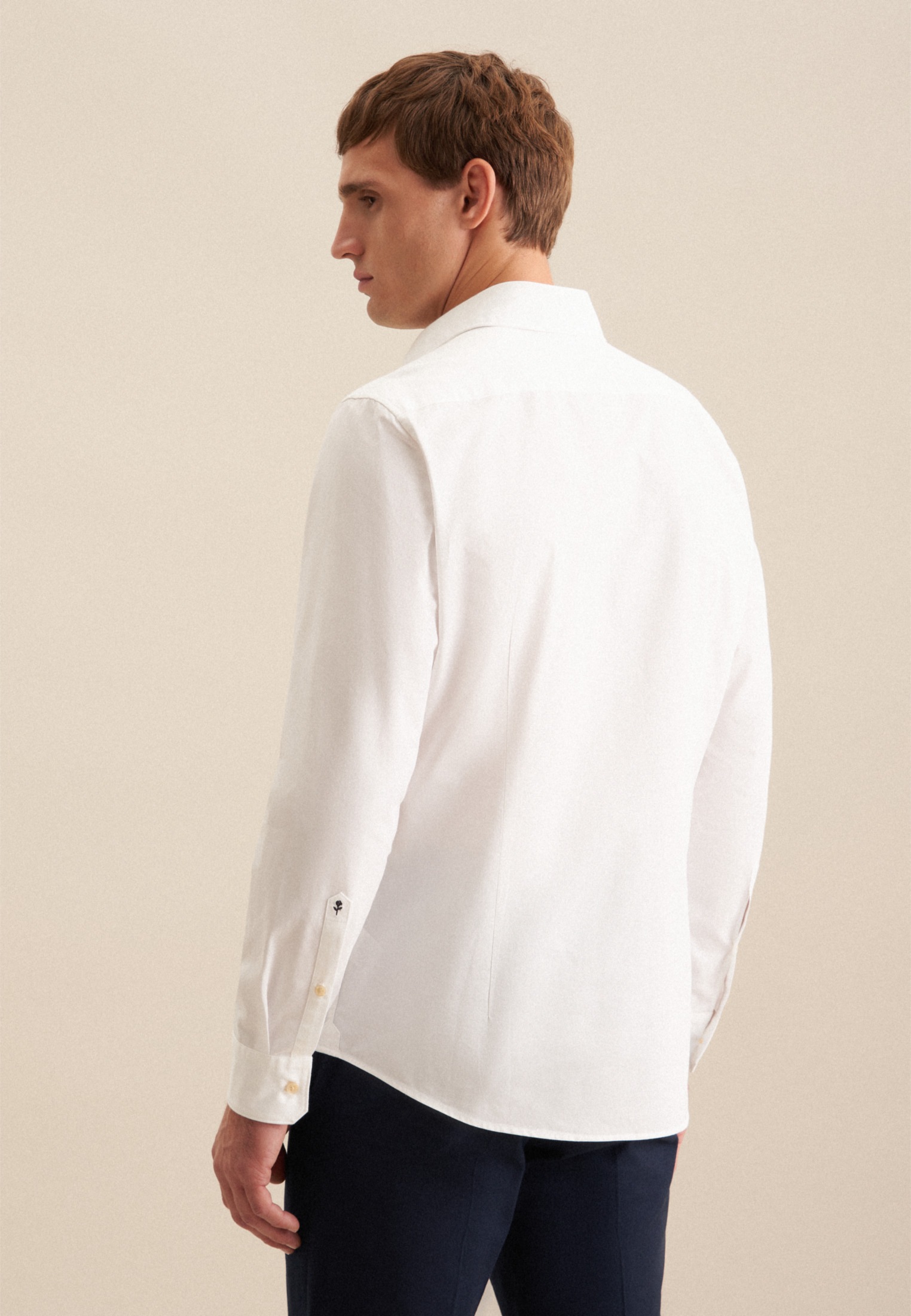 seidensticker Businesshemd Slim 1/1 Kentkragen Uni