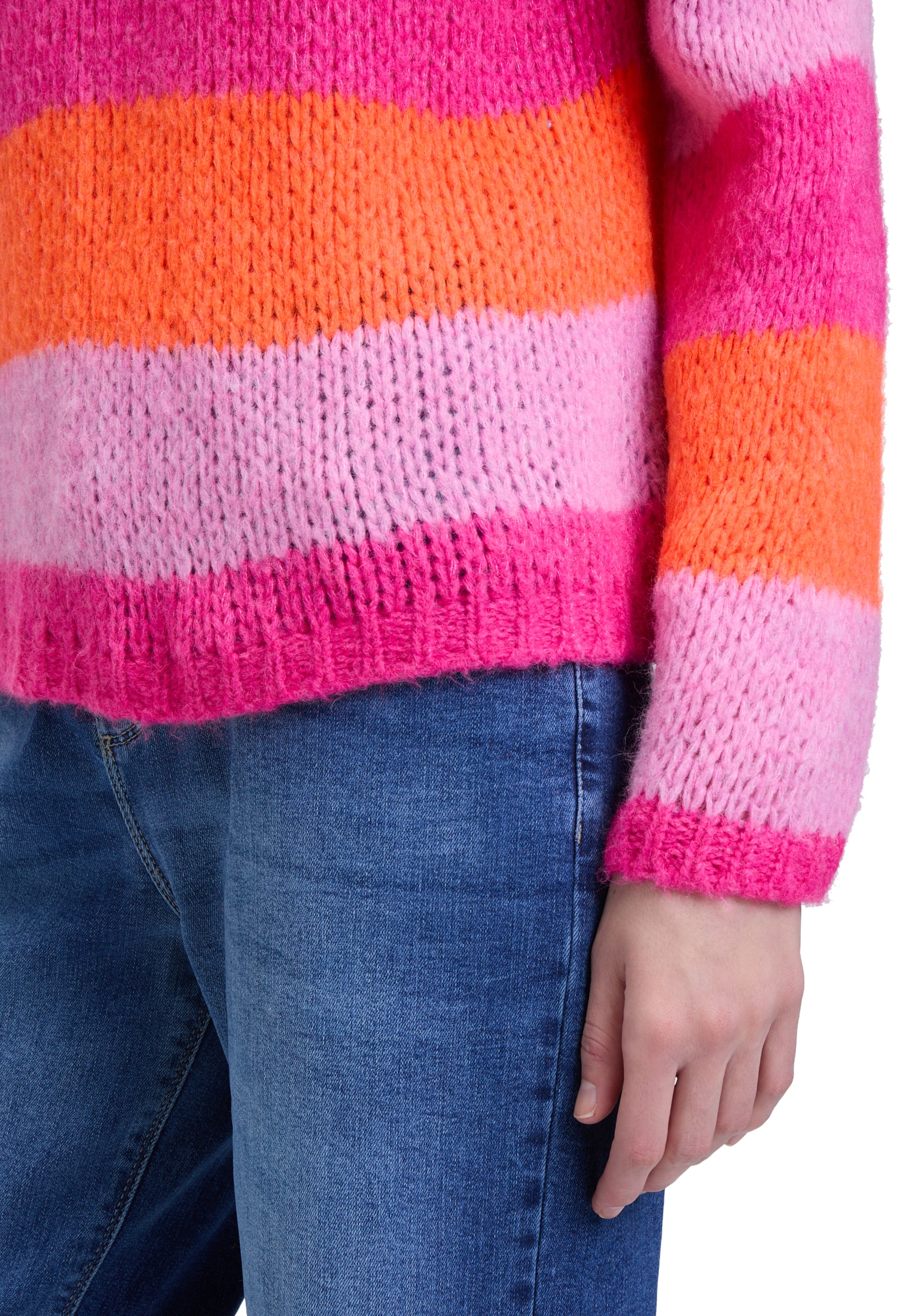 Cartoon Strickpullover »Strickpullover mit Blockstreifen«