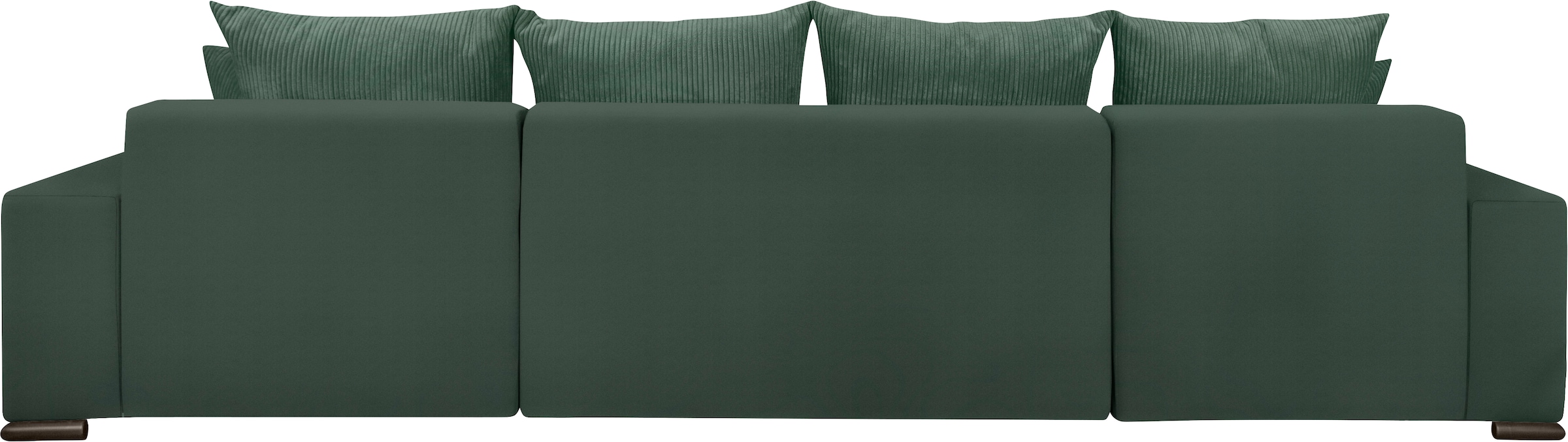 COLLECTION AB Wohnlandschaft »XL-Josy U-Form, Breite 313 cm, Cord-/Mix«, inkl. Bettfunktion, Bettkasten, mit 4 gleich großen Rückenkissen