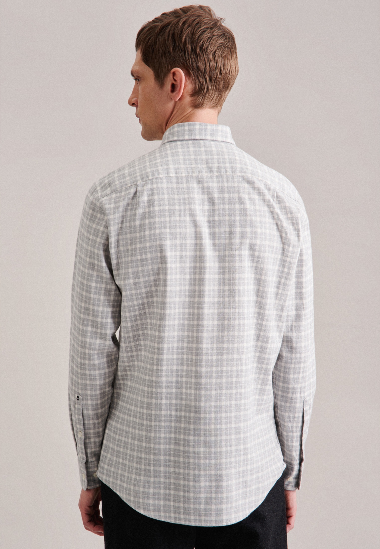 seidensticker Businesshemd »Schwarze Rose«, Regular Langarm Button-Down-Kragen Karo