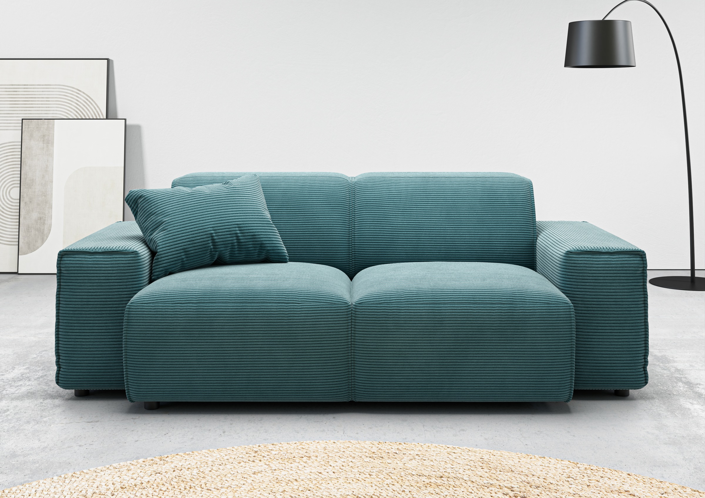 Home affaire 2-Sitzer »Glimminge auch in Breitcord + Feincord + Easy care-Bezug« besondere Kedernähte, , Zierkissen