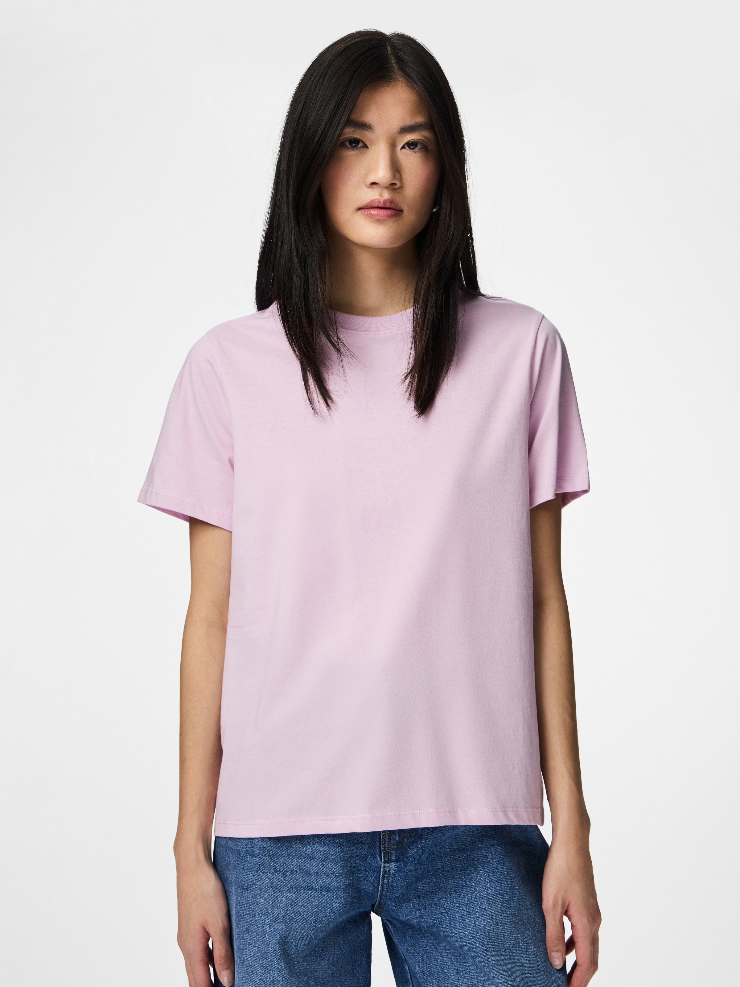 pieces Rundhalsshirt »PCRIA SS SOLID TEE NOOS BC«