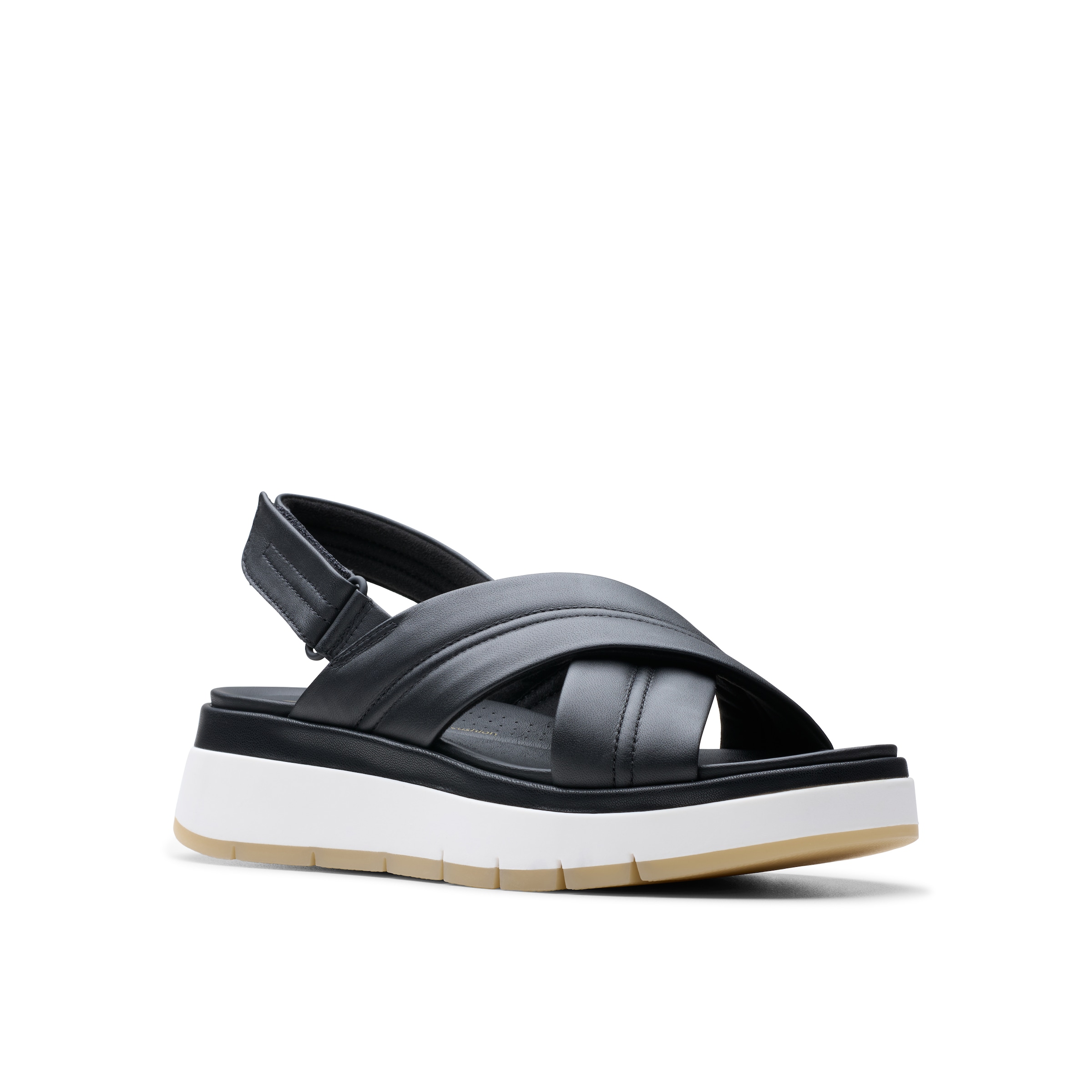 Clarks Sandale »Tuscan Cross«, Sandalette, Flats, Sommerschuh mit Plateausohle