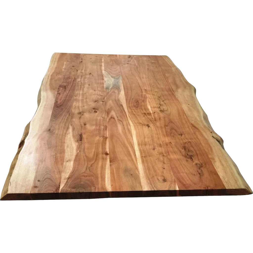 SIT Tischplatte, aus Massivholz Akazie, mit Baumkante