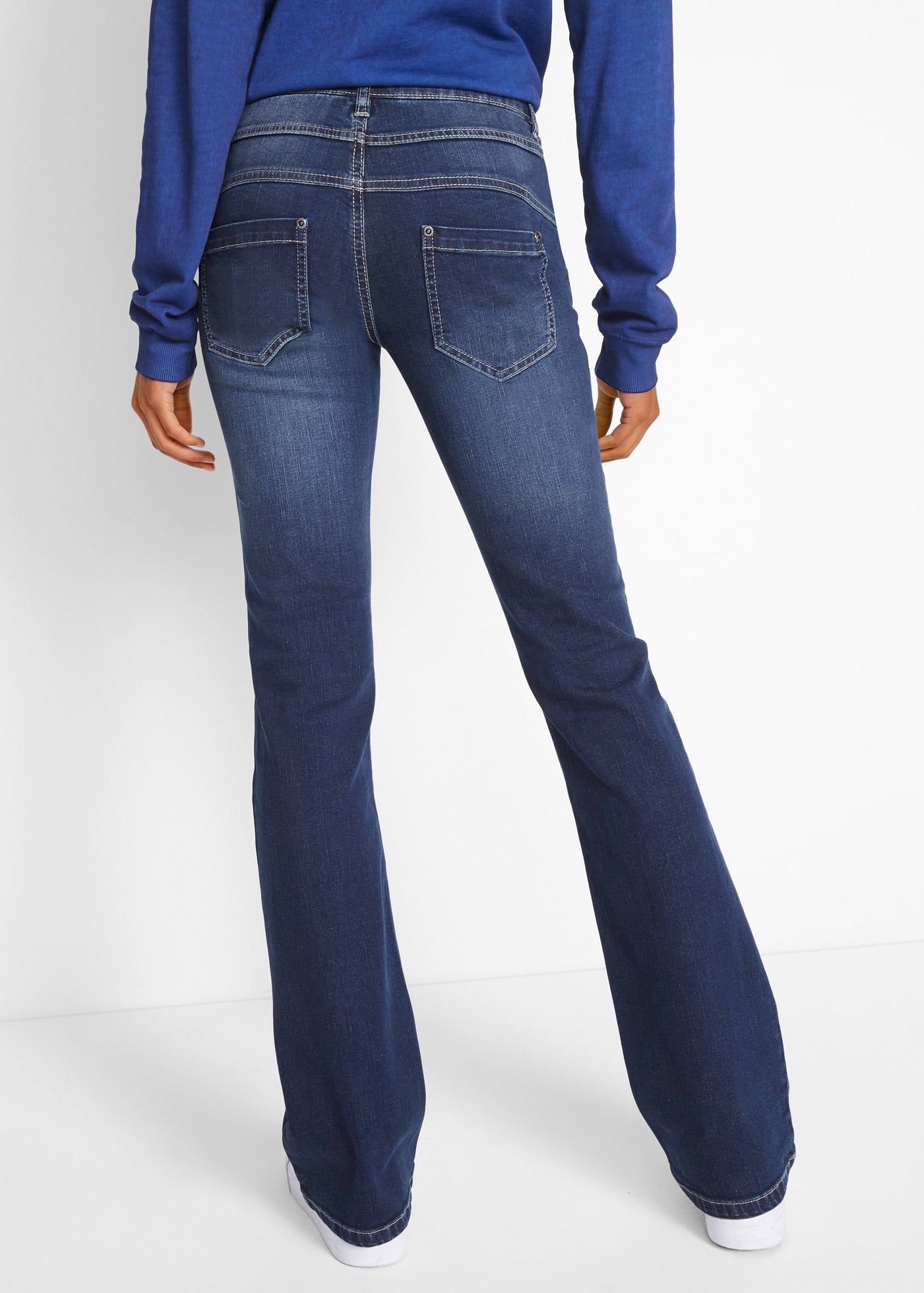 bonprix Bootcut-Jeans »Bootcut Jeans Mid Waist, Stretch« Bootcut Jeans Mid Waist, Stretch