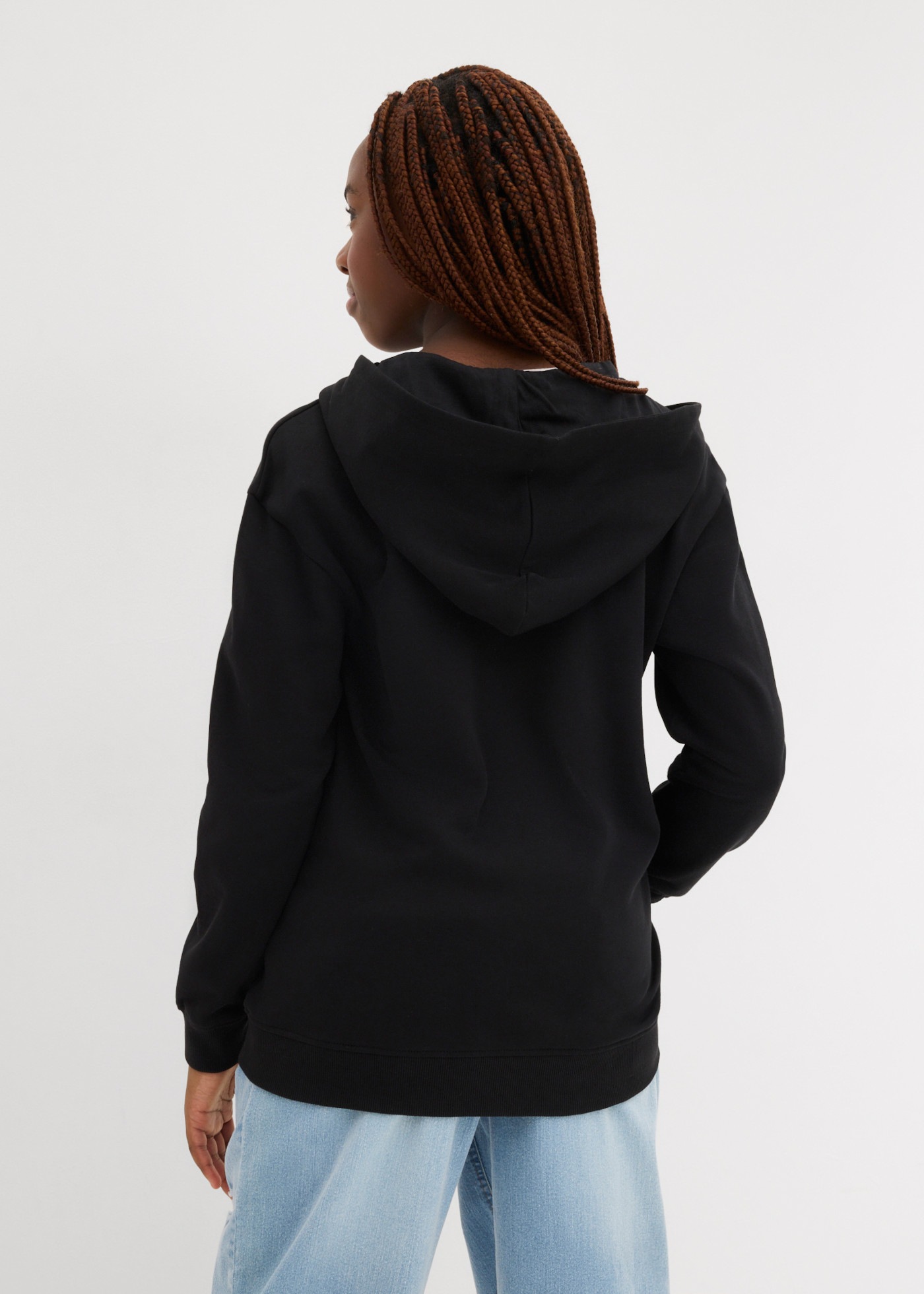 bonprix Kapuzensweatjacke für Mädchen, aus Baumwolle, Regular Fit, im Casual-Stil