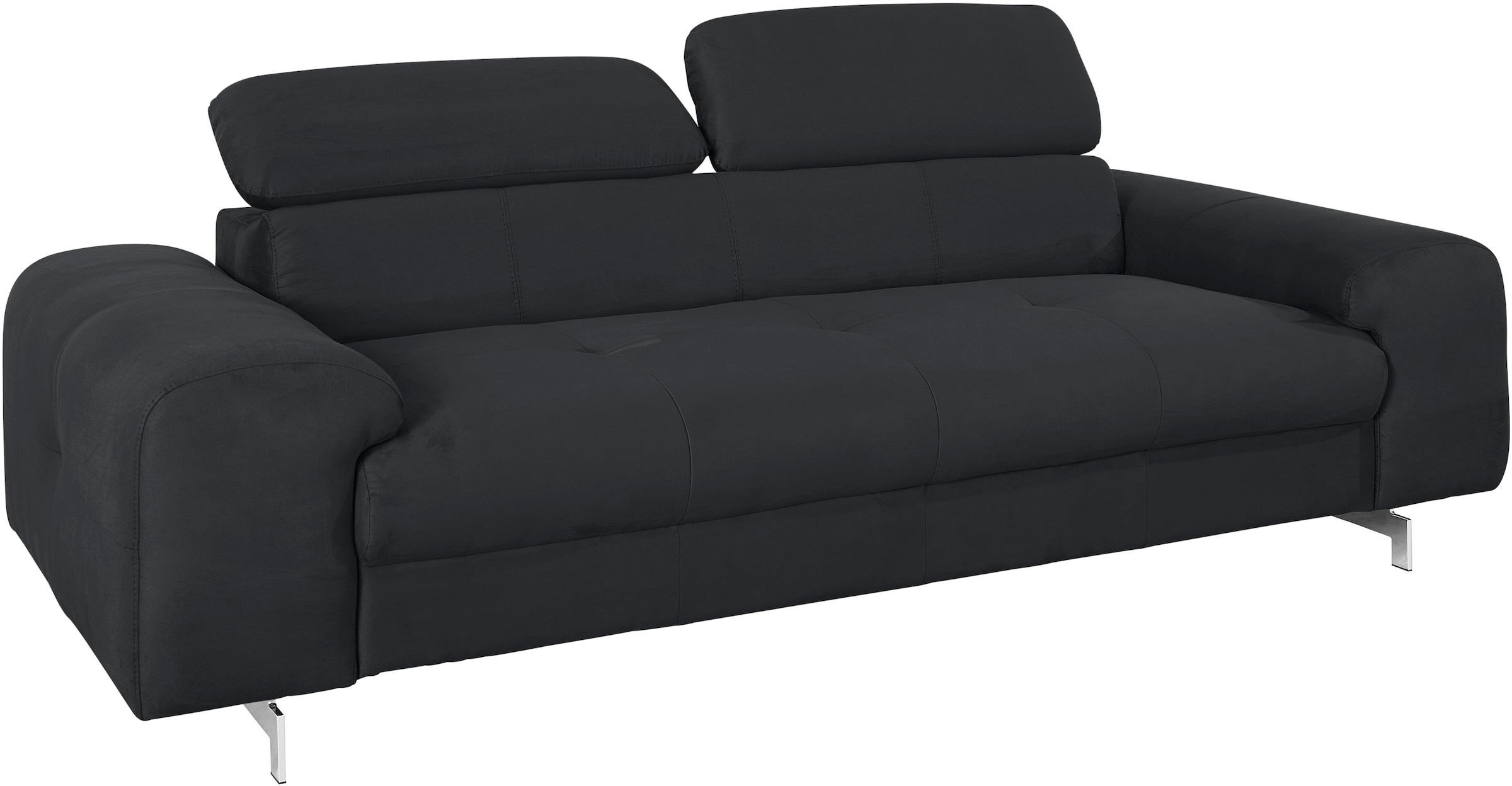 COTTA 3-Sitzer »Chef«, Big-Sofa mit Kopfteilverstellung, edle Metallkufen