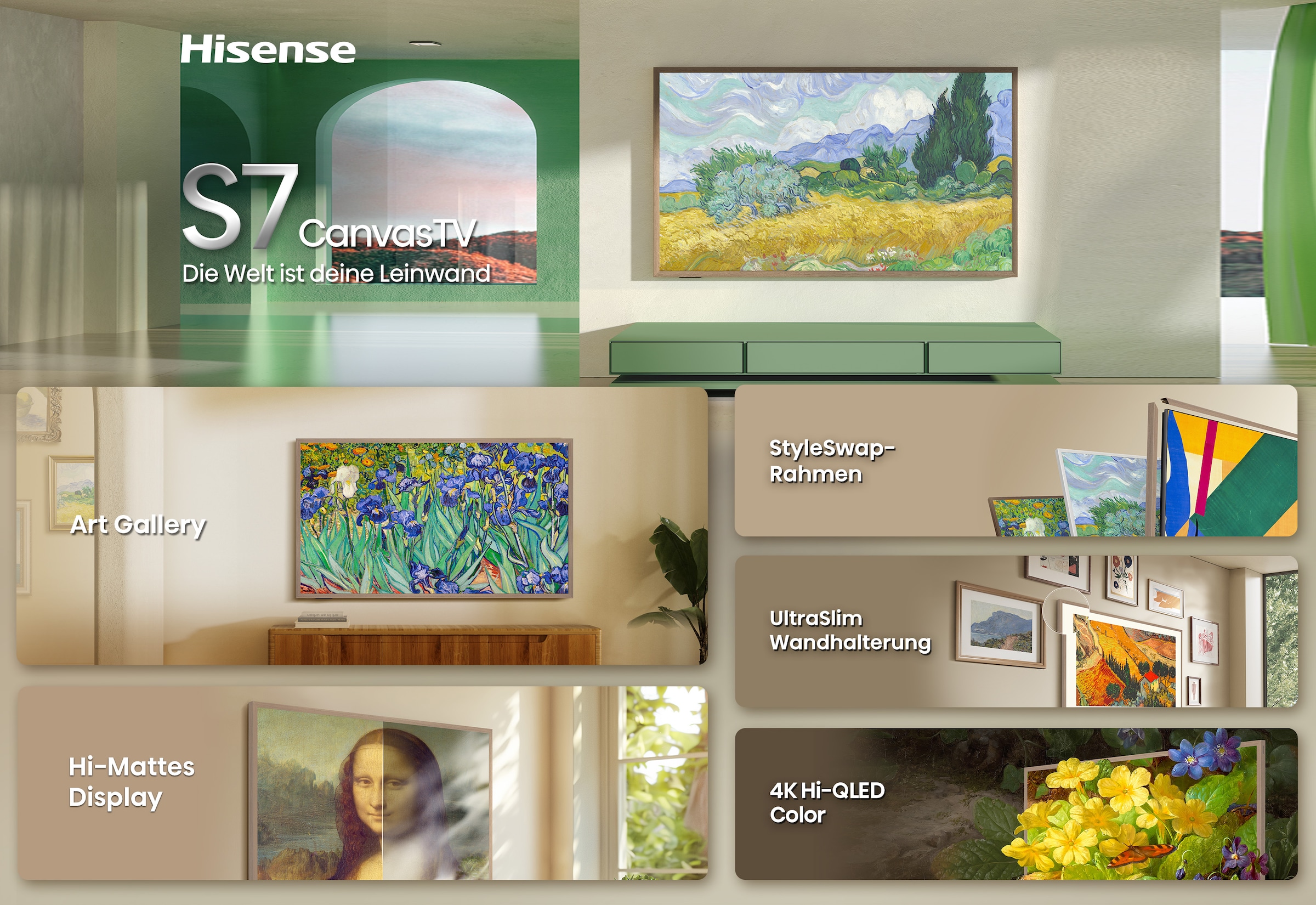 Hisense LED-Fernseher »65S7DS« 164 cm/65 ″ Smart-TV