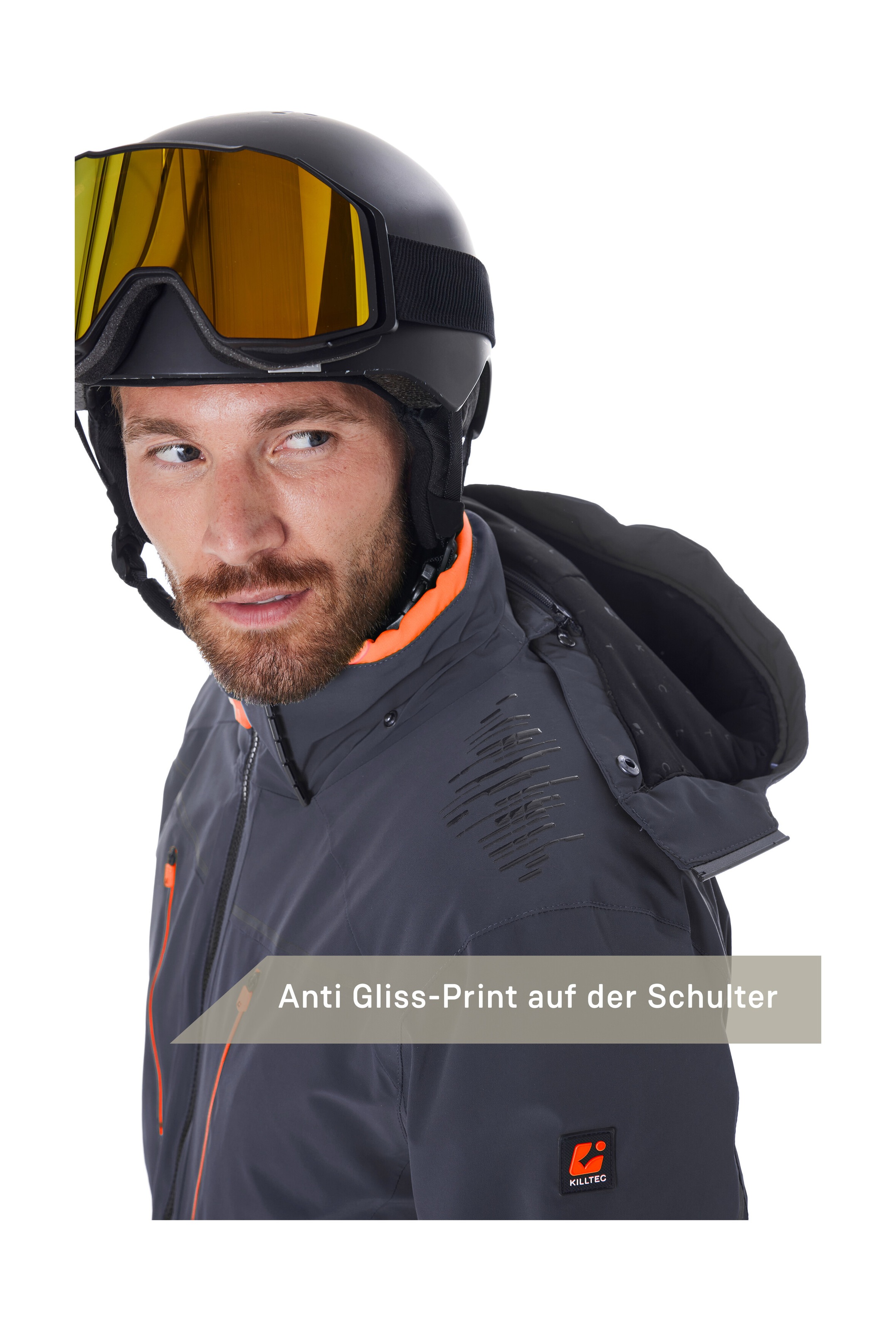 Killtec Skijacke »KSW 50 MN SKI JCKT« Herren Skijacke: wasserdicht, atmungsaktiv, 4-Wege-Stretch, Schneefang