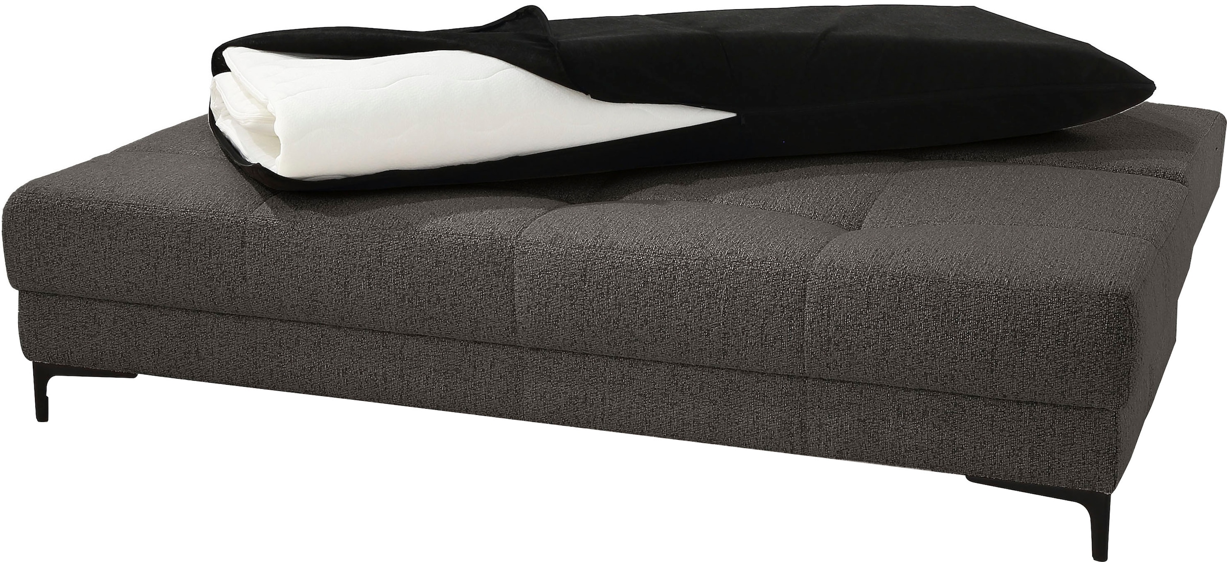 Jockenhöfer Gruppe Schlafsofa »Felix, B: 205 cm, Liegefl. 155x201 cm, Dauerschlafsofa, inkl. Topper« inklusive Schlaffunktion und Bettkasten, Federkernpolsterung