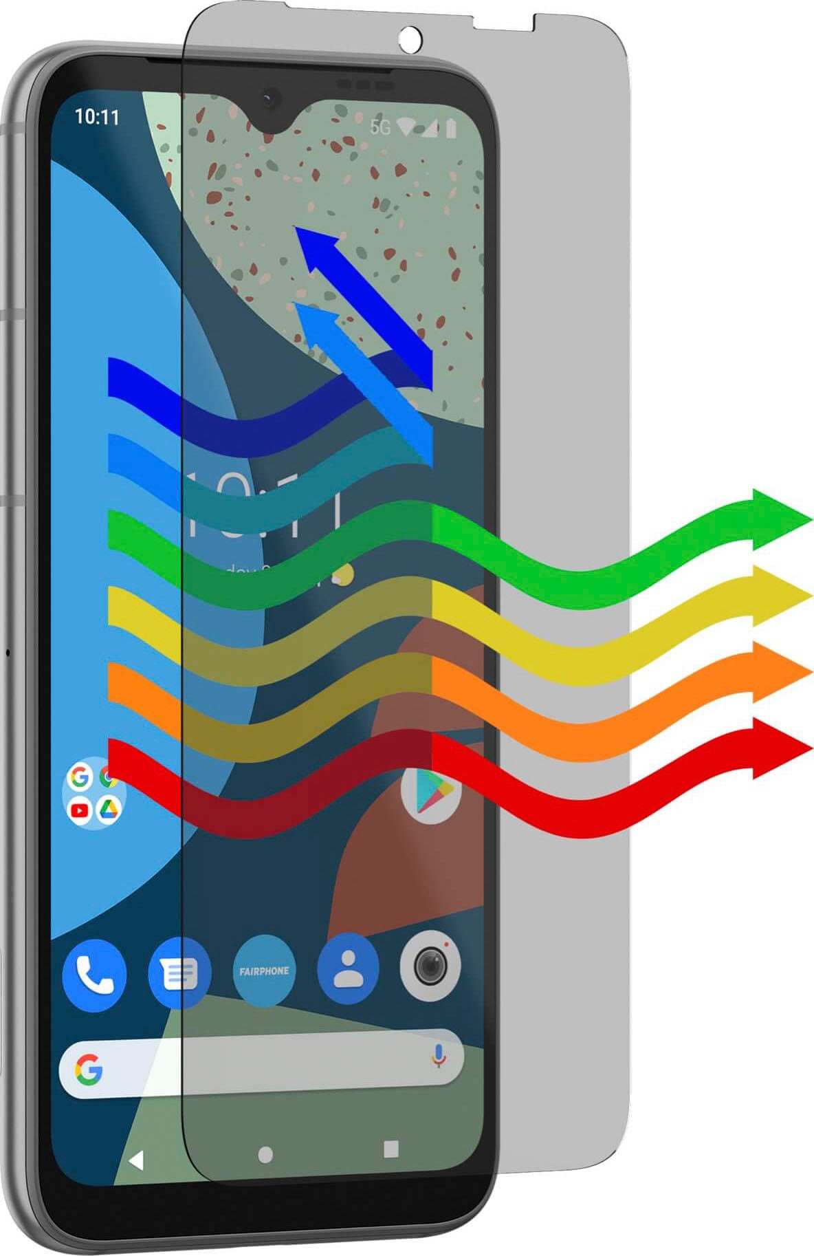 Fairphone Displayschutzfolie »Fairphone 5 Screen Protector with Blue Light Filter«, für Smartphone