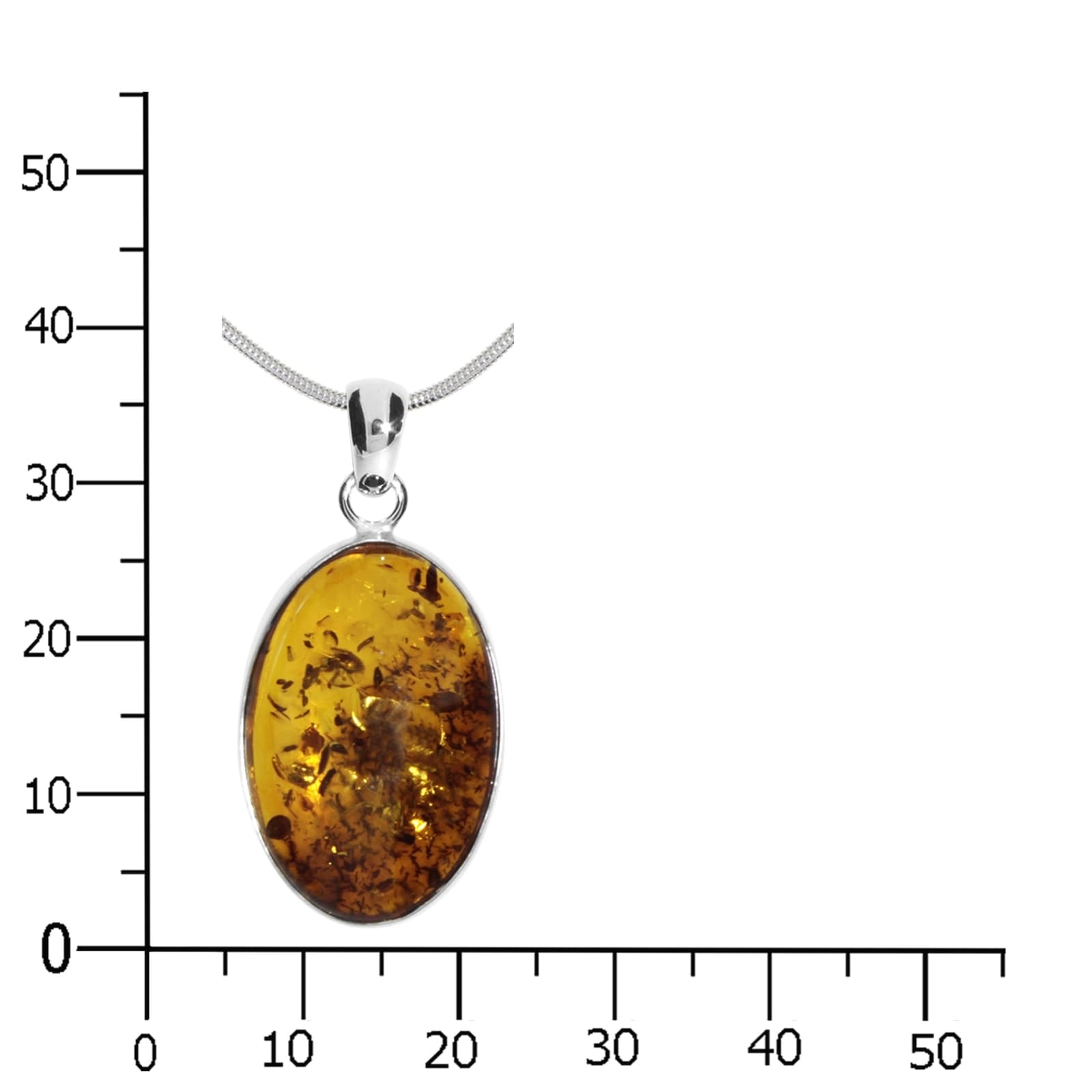OSTSEE-SCHMUCK Kette mit Anhänger »- Classic 24x16 - Silber 925/000 - Bernstein«