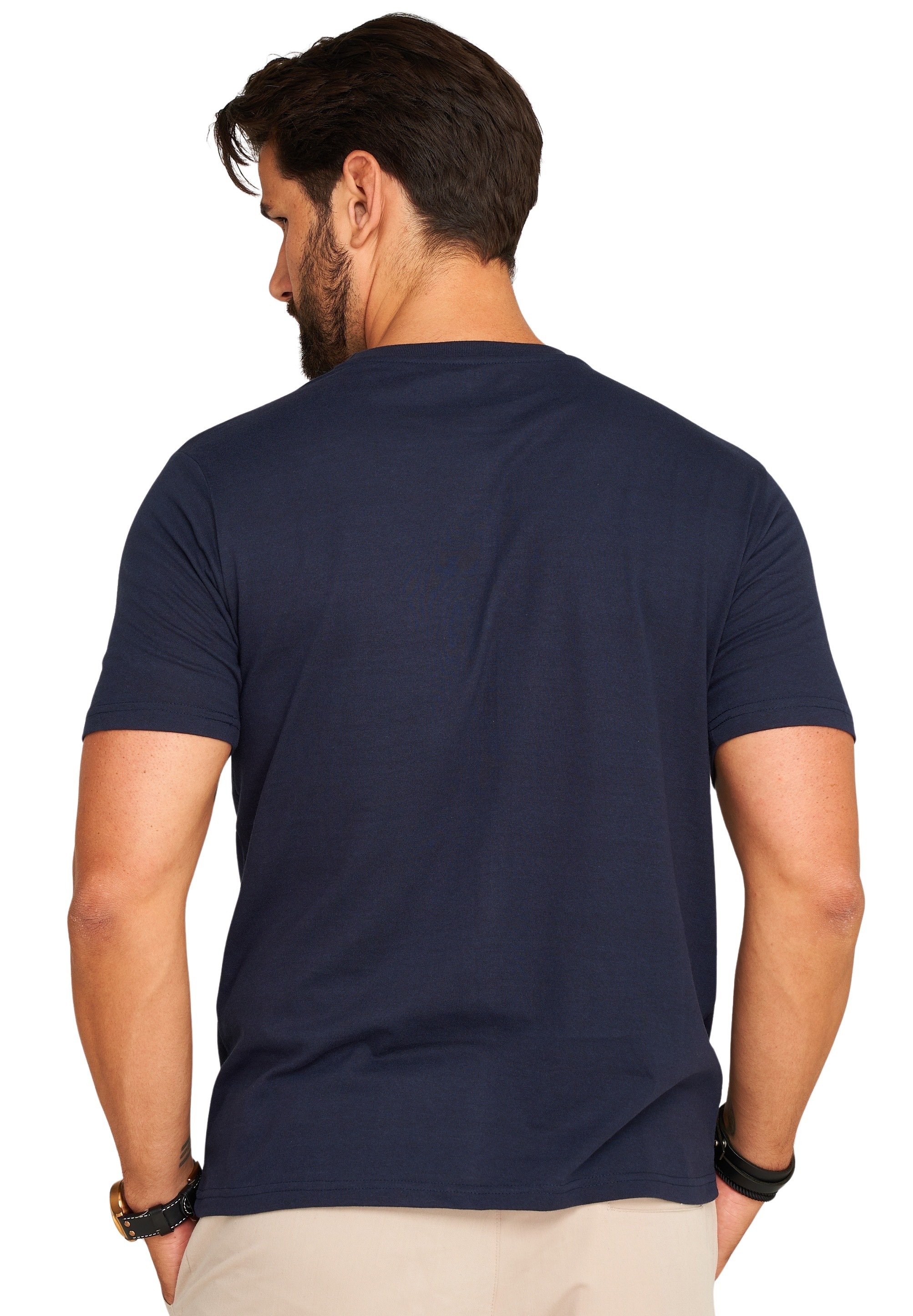 Daily Cotton T-Shirt »Herren Basic Kurzarm Rundhals Shirt Crew-Neck O-Ausschnitt« Herren Basic Kurzarm Rundhals Shirt Crew-Neck O-Ausschnitt